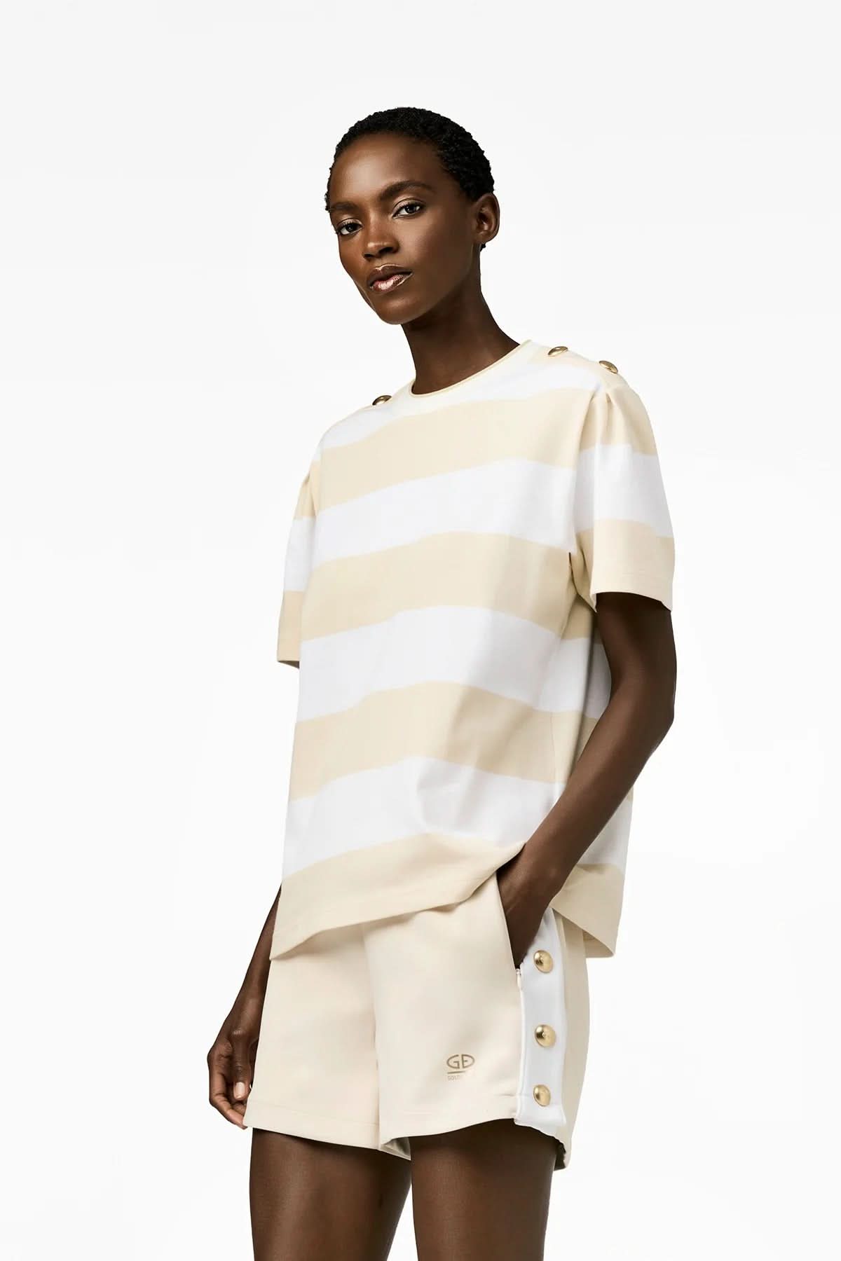 Różowy T-shirt LIDO short sleeve top