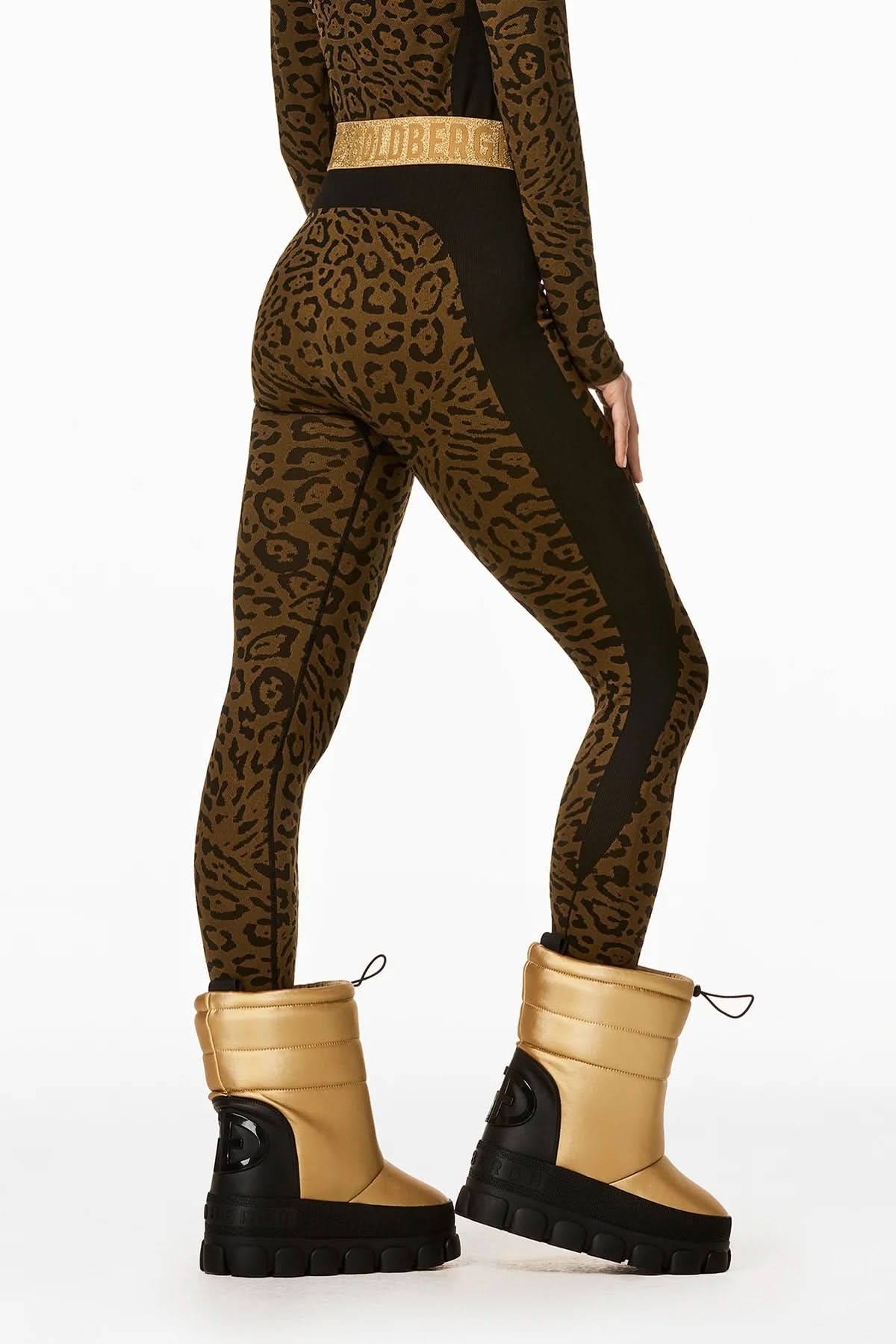 Leginsy narciarskie CAITLYN jaguar print