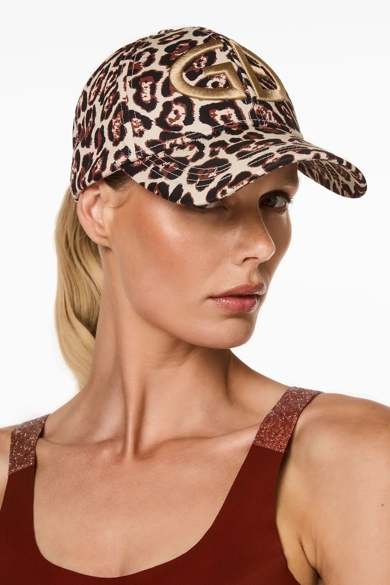 Czapka z daszkiem CATERINA print jaguar