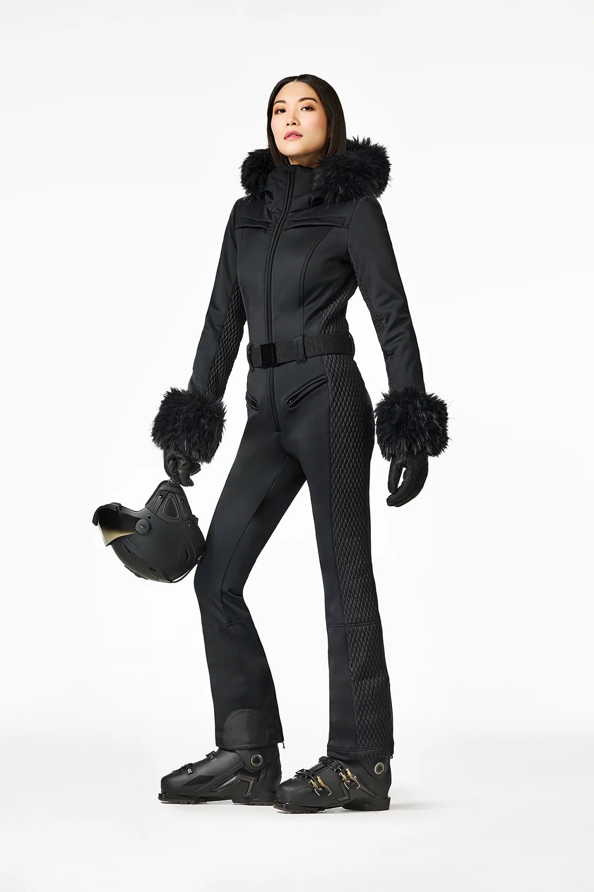 Kombinezon narciarski z futrem ANGELE ski suit FAUX BORDER