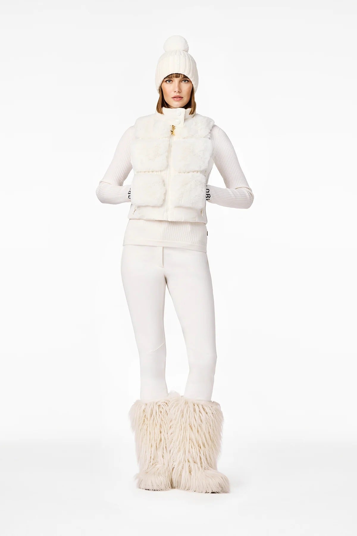 Biała kamizelka CHIC bodywarmer FAUX