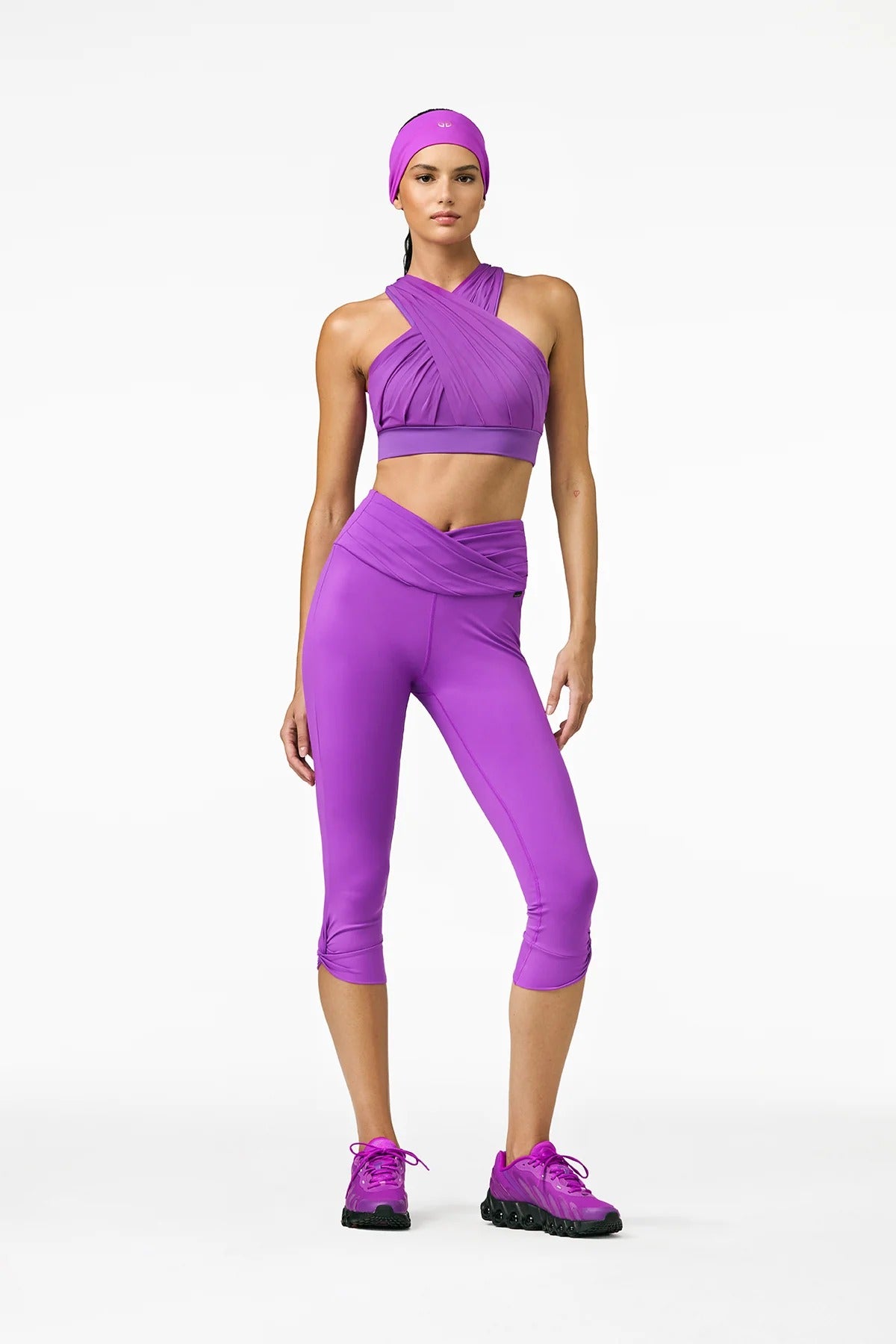 Fioletowy stanik sportowy DRAPE bra