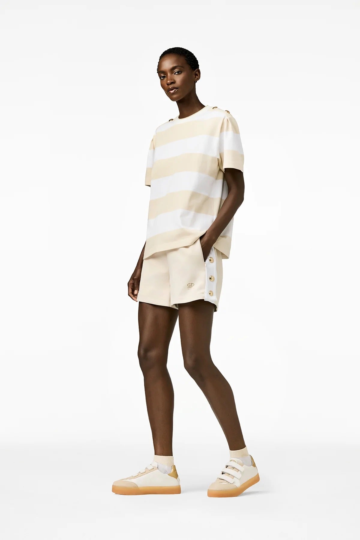 Różowy T-shirt LIDO short sleeve top