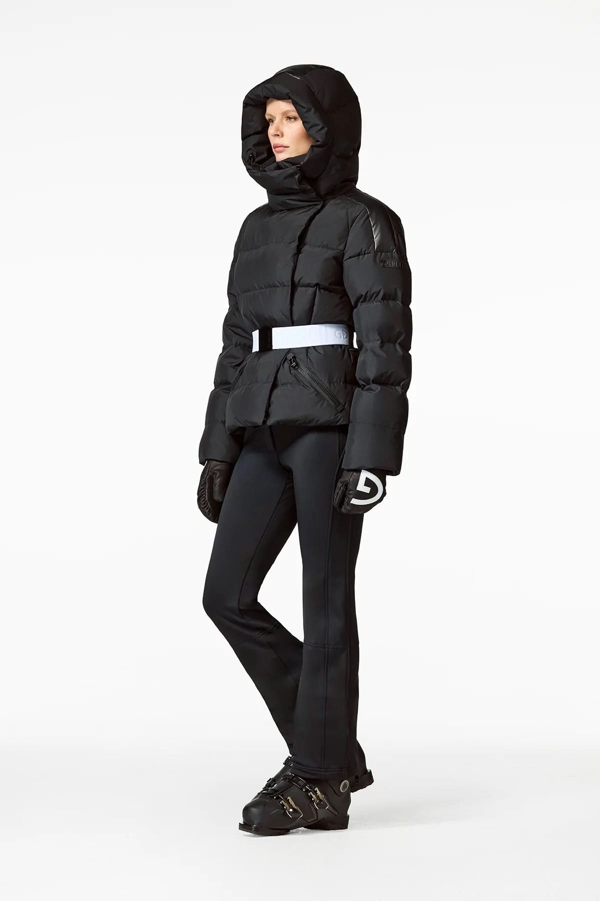 BUFERA black ski jacket with belt