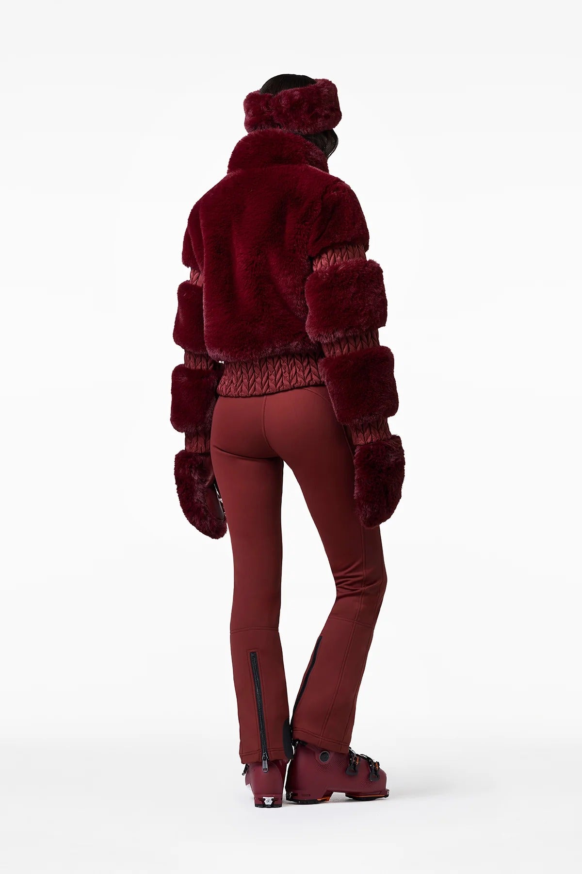 Bordowa kurtka FURRY ski jacket