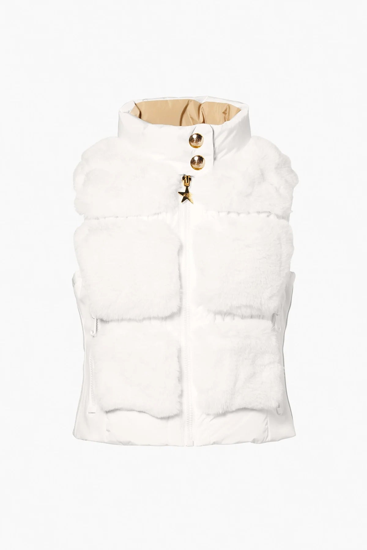 Biała kamizelka CHIC bodywarmer FAUX