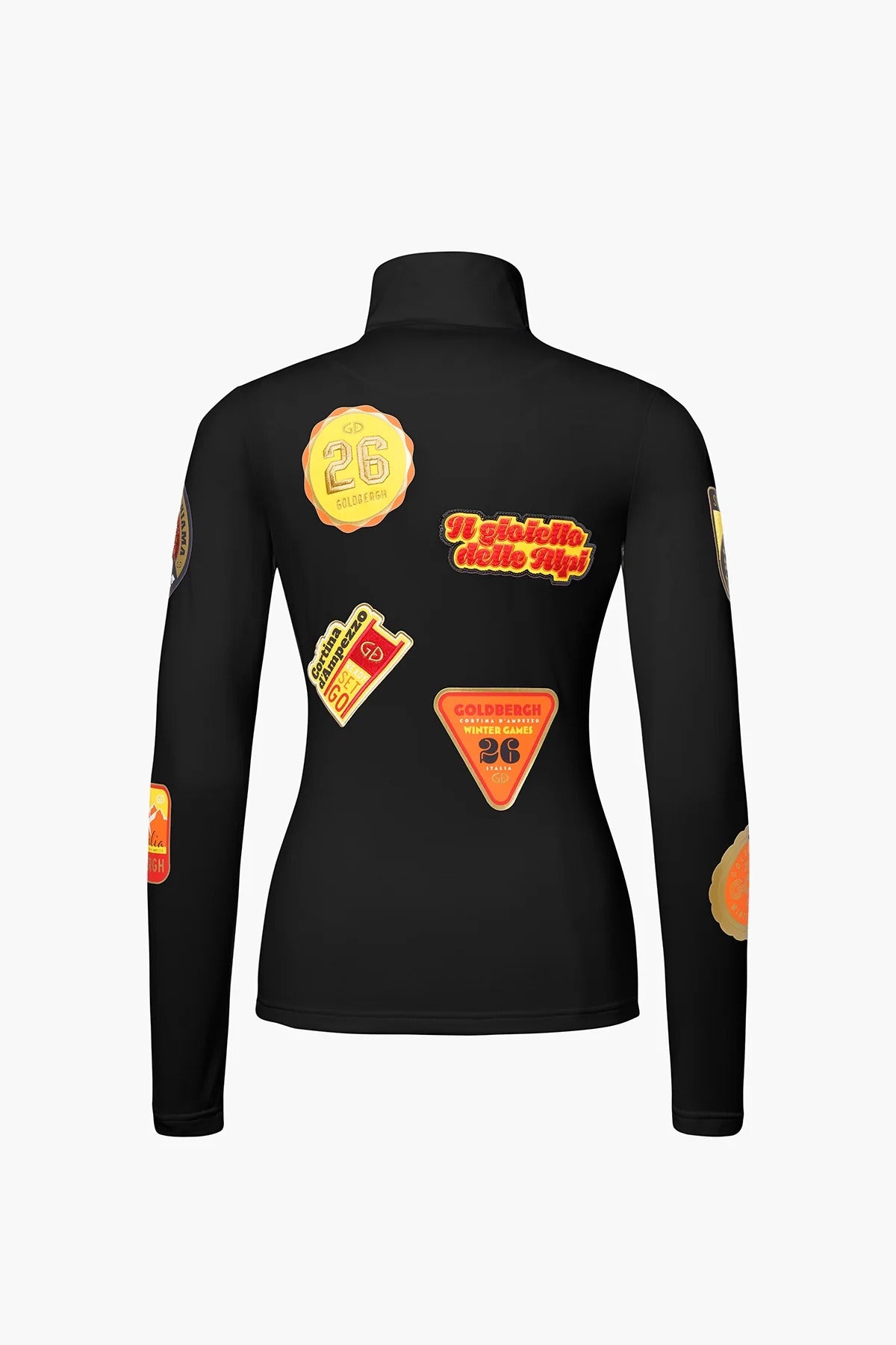 Bluza damska z naszywkami ROMA czarna