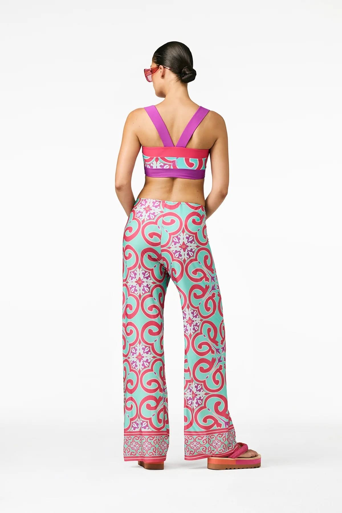 TROPINA Capri Tile Print Trousers