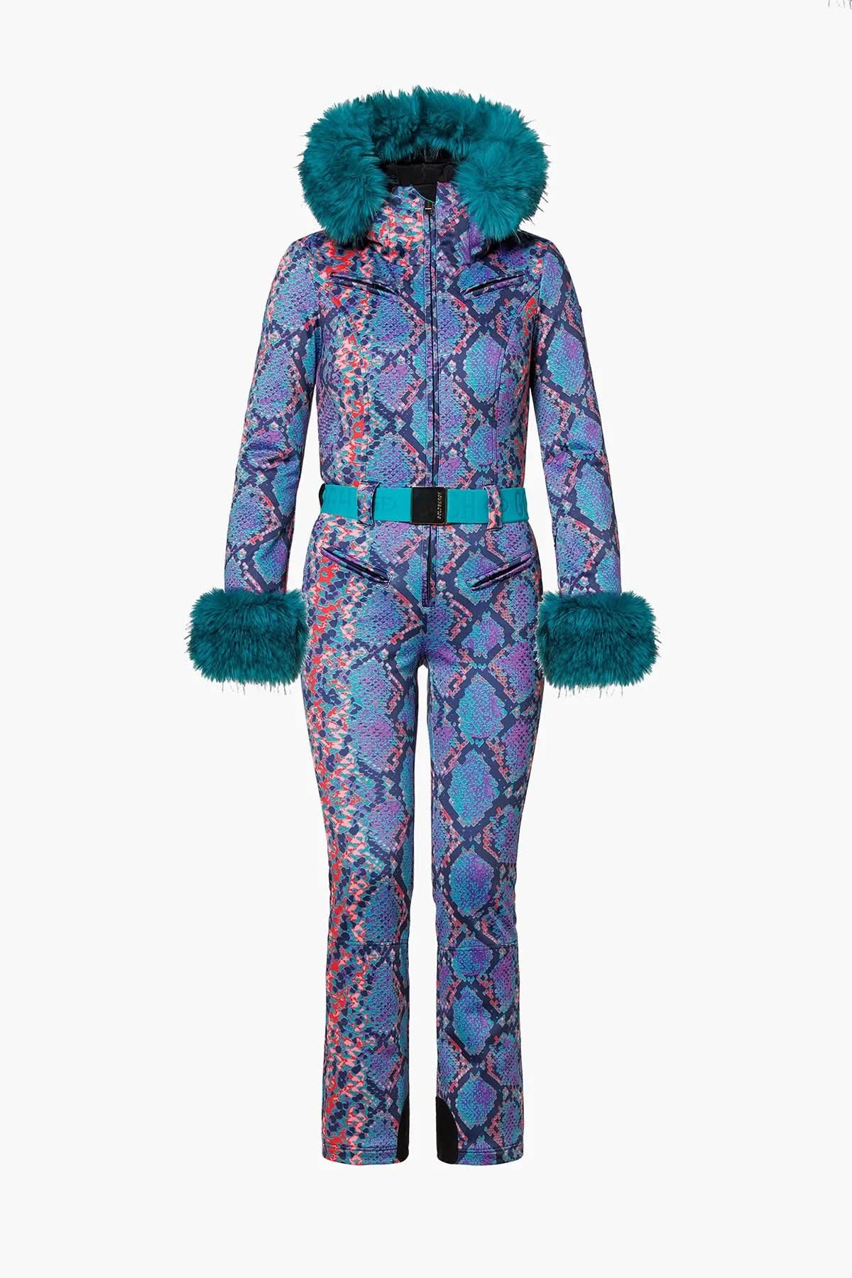 ZAFIRA ski suit FAUX BORDER with fur