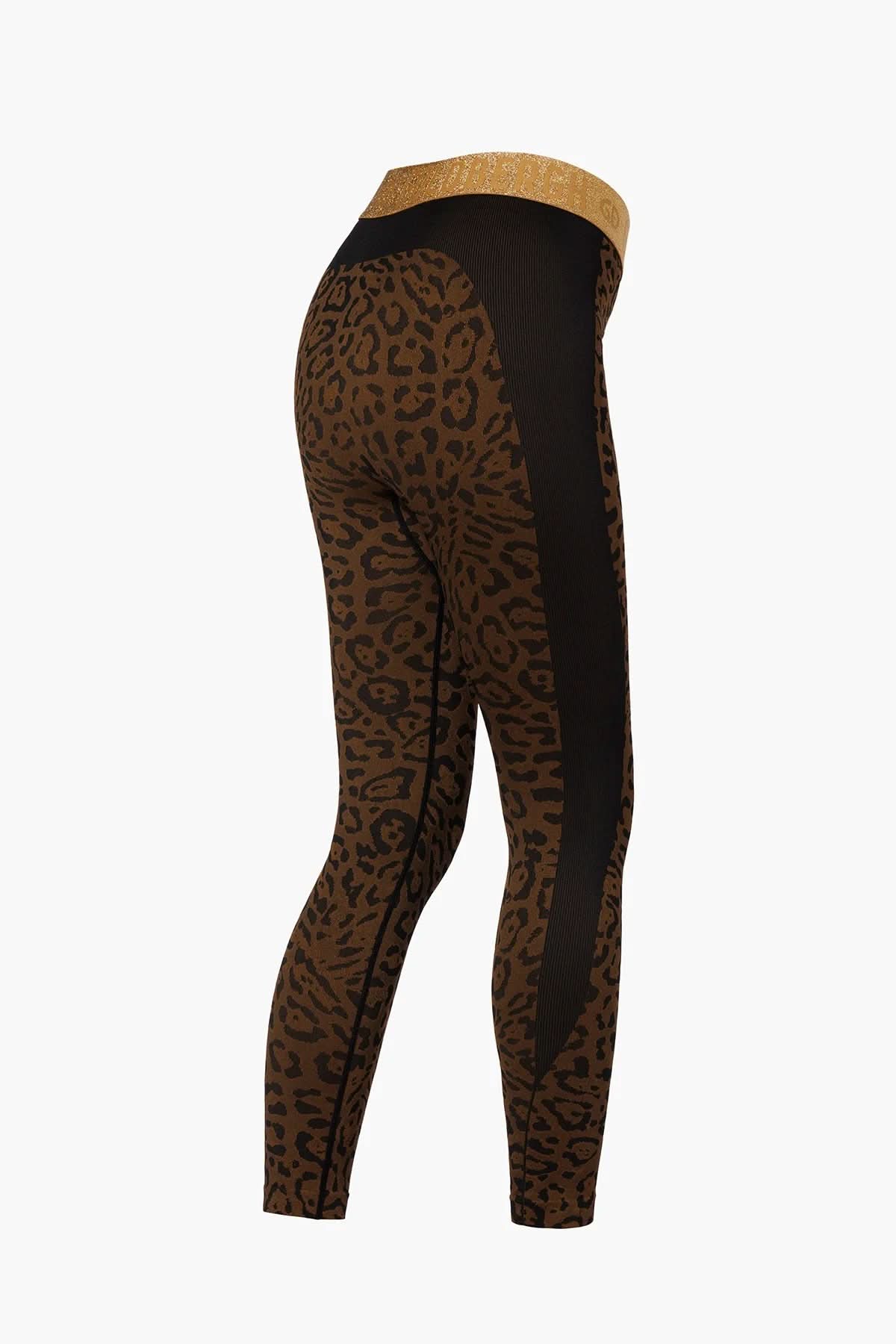 CAITLYN jaguar print ski leggings