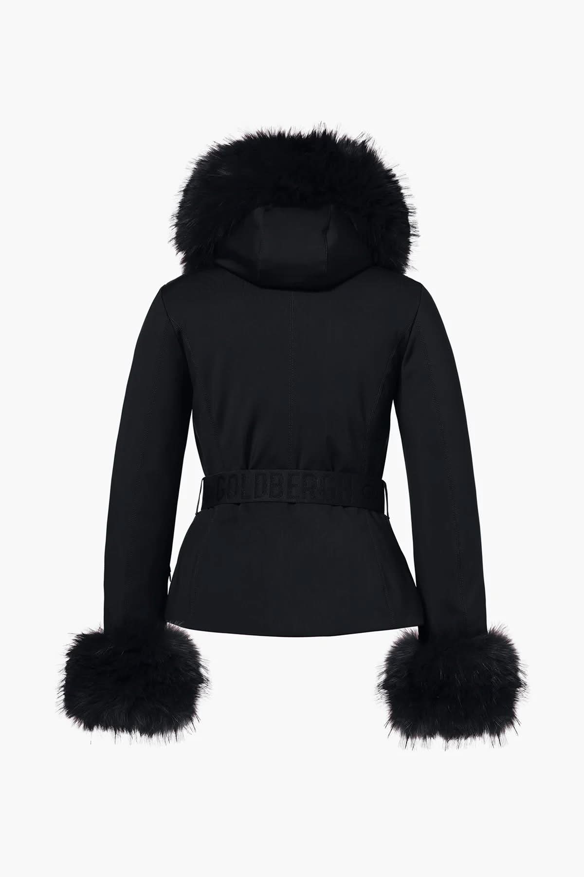 GISELLE black fur ski jacket