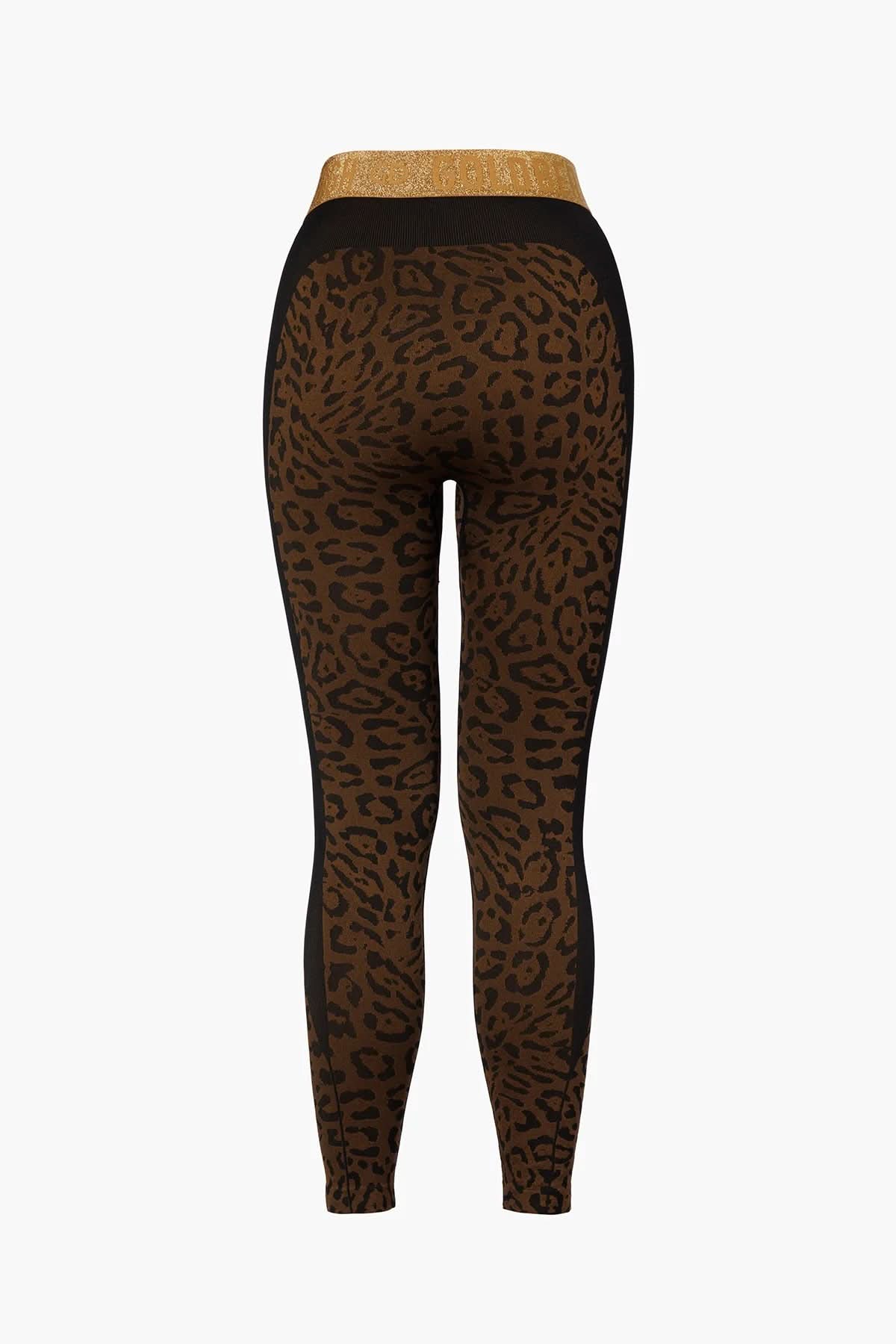 CAITLYN jaguar print ski leggings
