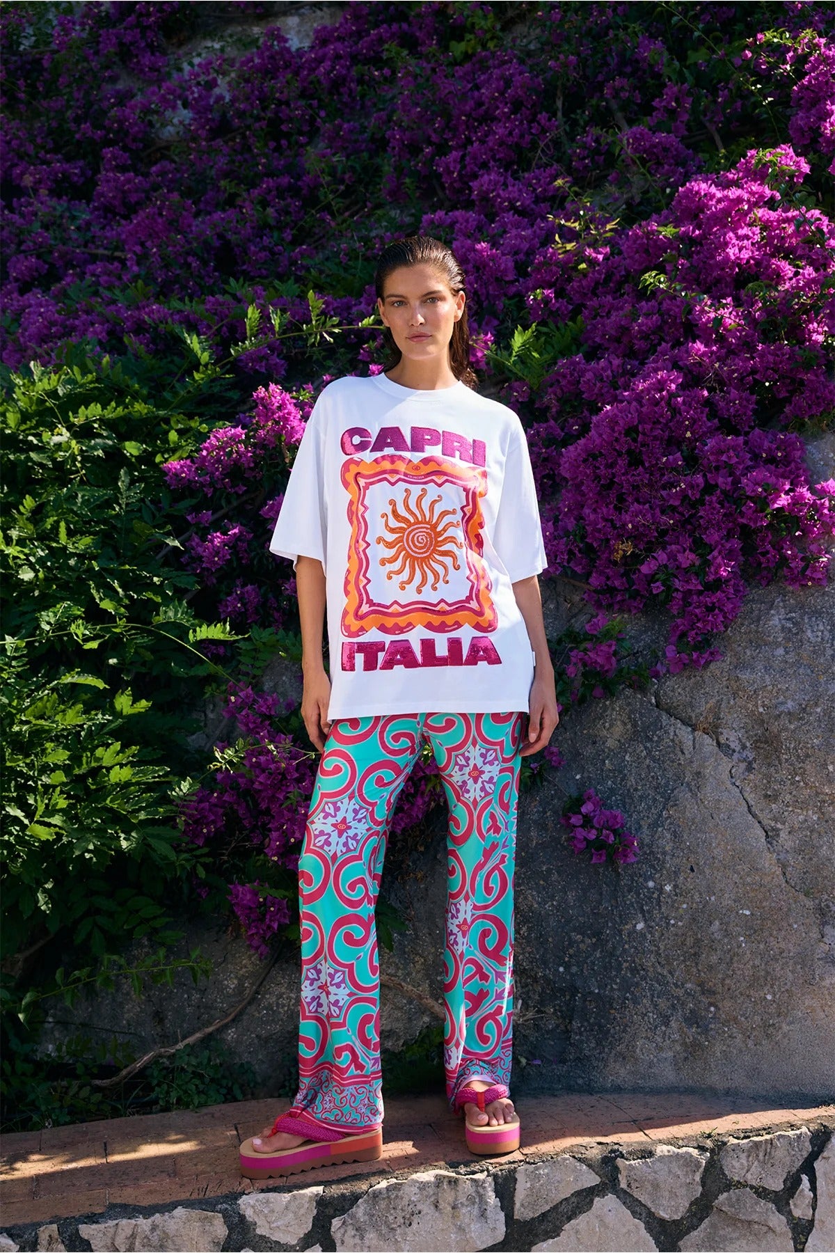 Biały T-shirt RAYA short sleeve top