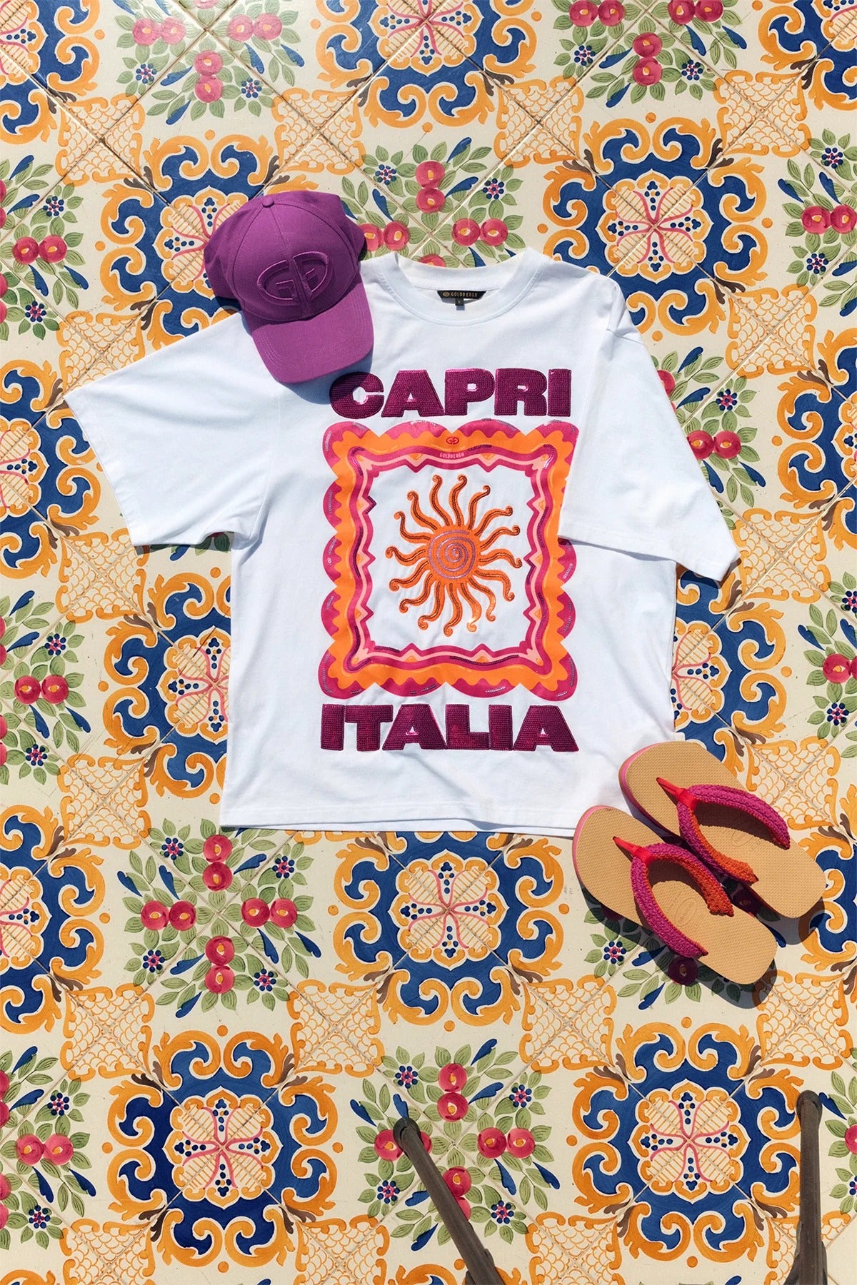 Biały T-shirt RAYA short sleeve top