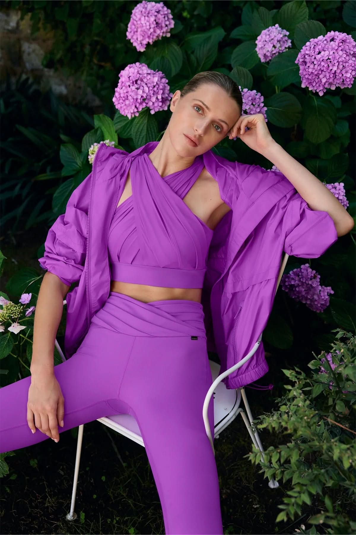 Purple DRAPE sports bra