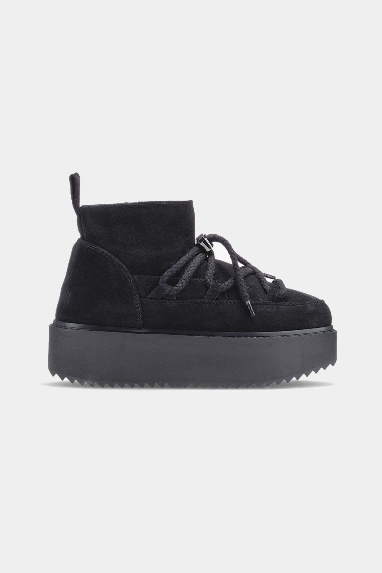 Czarne skórzane buty zimowe Classic Low Platform