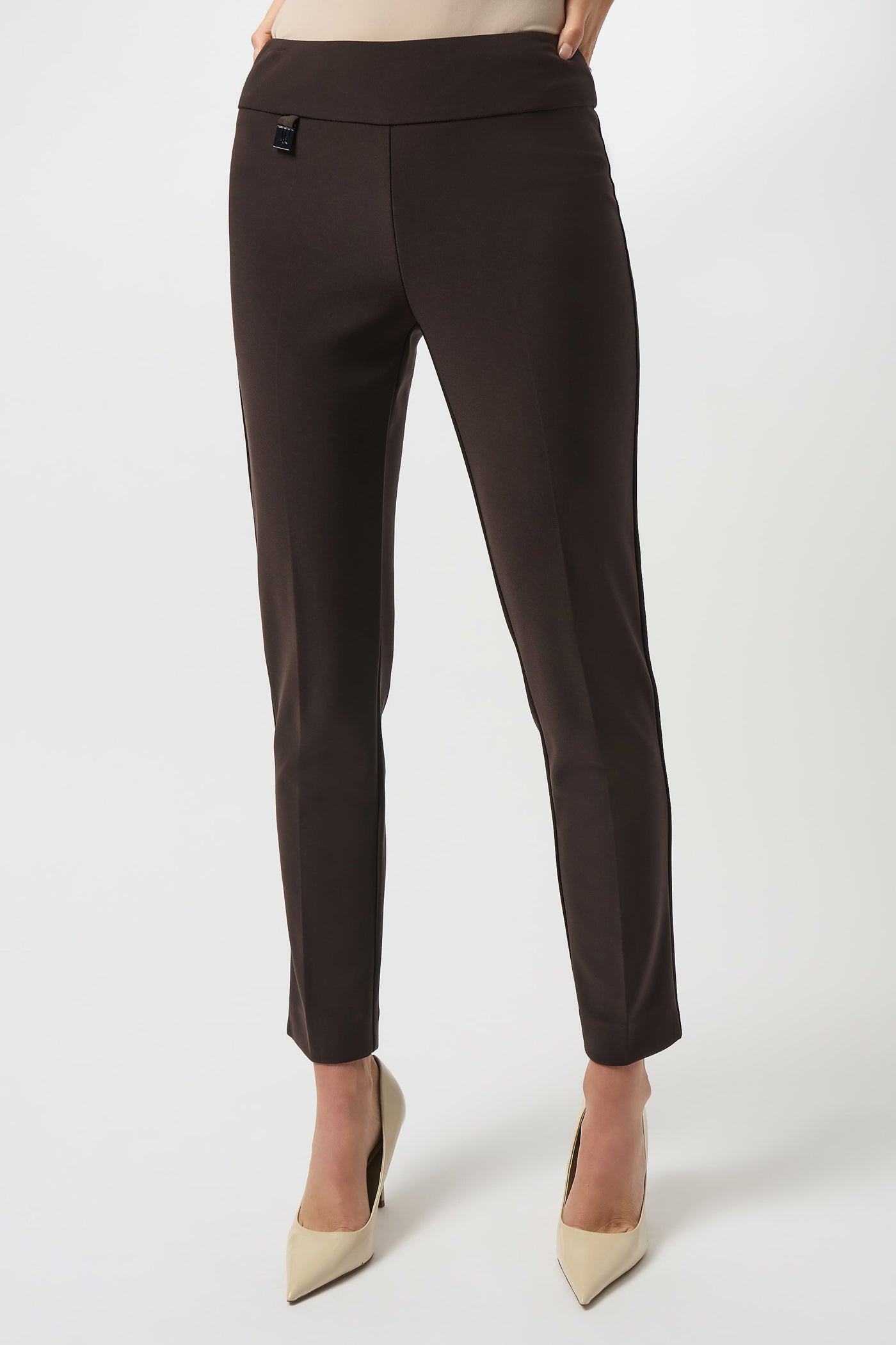 Brązowe spodnie materiałowe Slim Fit