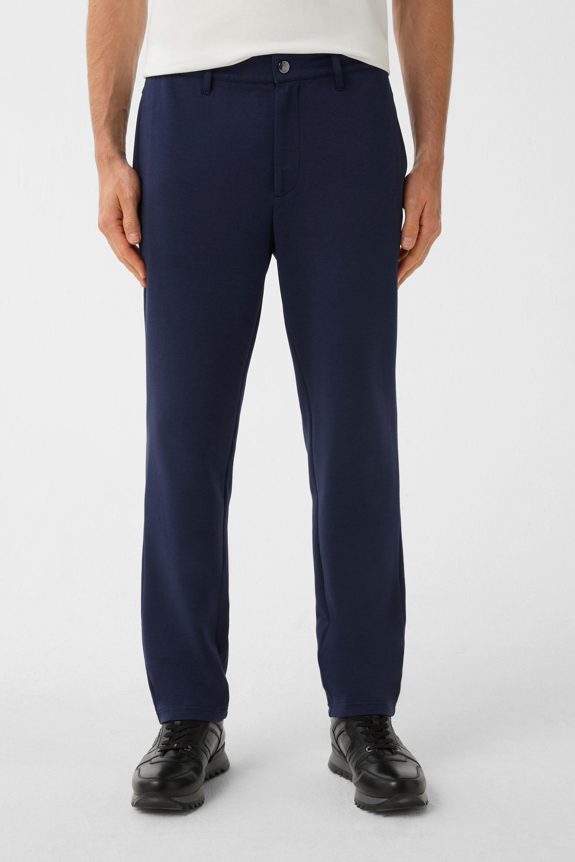 Granatowe spodnie jogger RILEY