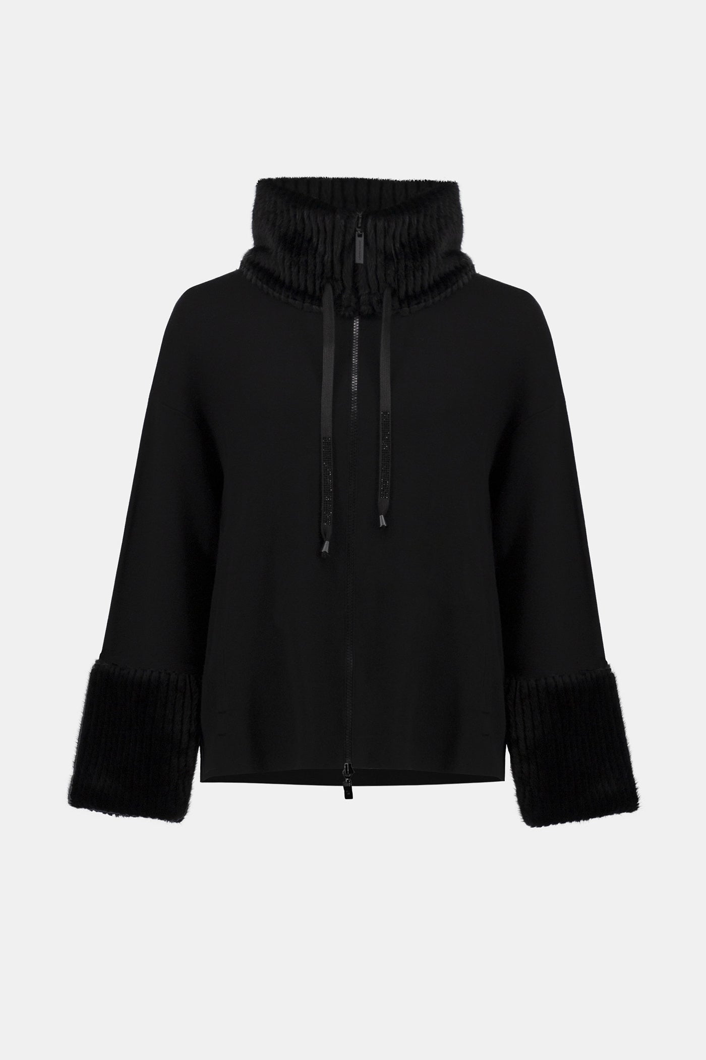 Czarny sweter rozpinany