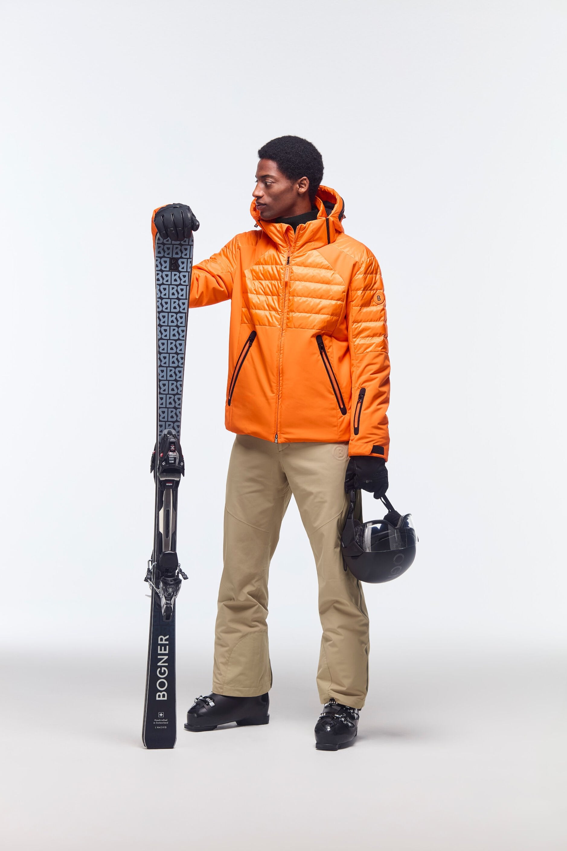 Pomarańczowa kurtka narciarska HENIK-D