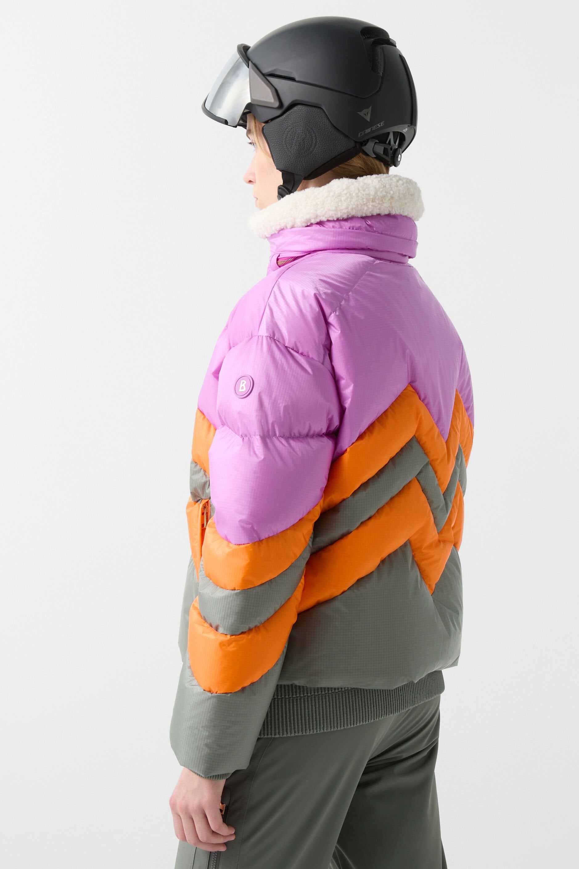 Fioletowa puchowa kurtka narciarska VALEA1-D