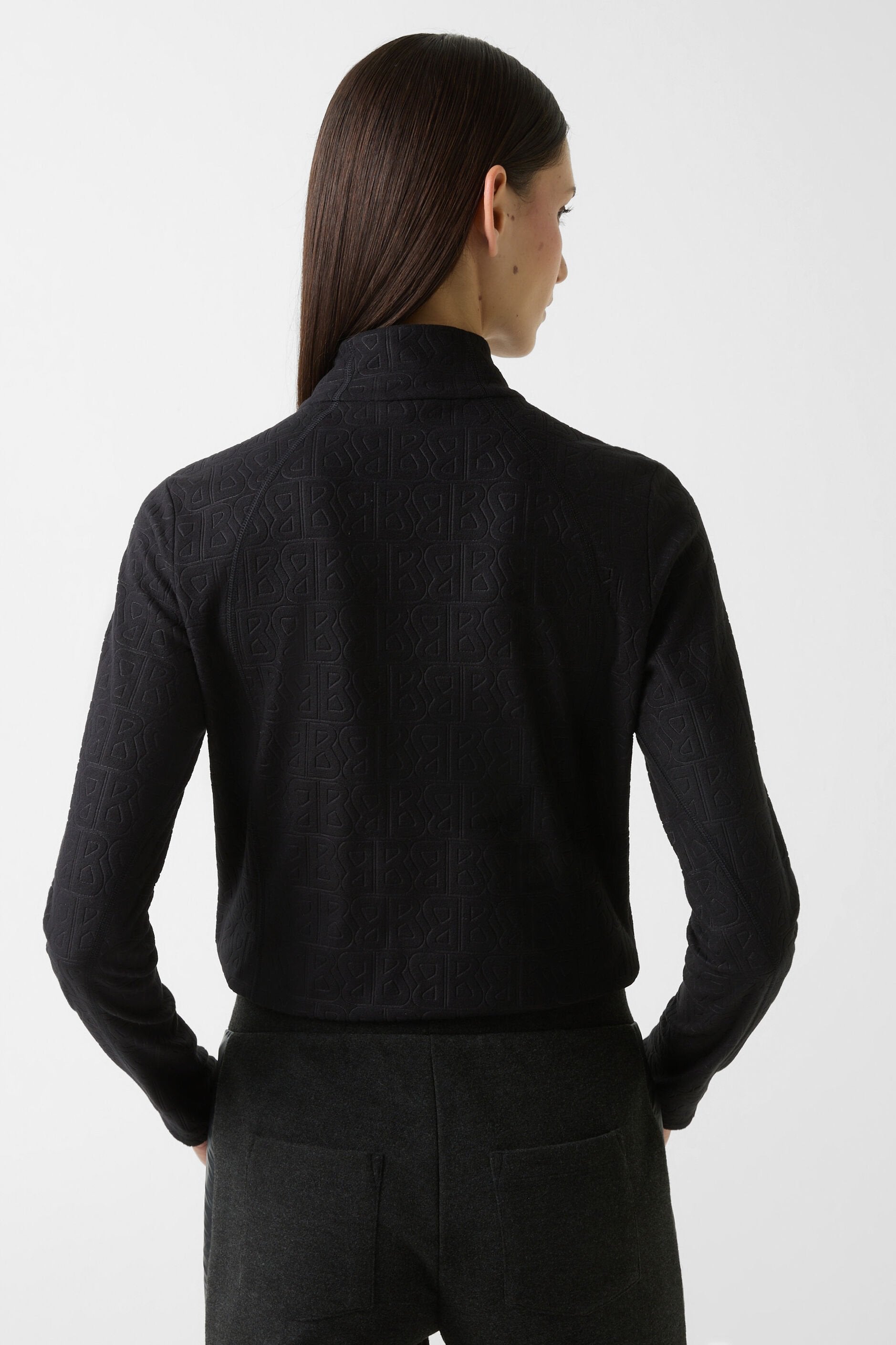 Czarny golf narciarski z zamkiem 1/2 MEDITA2