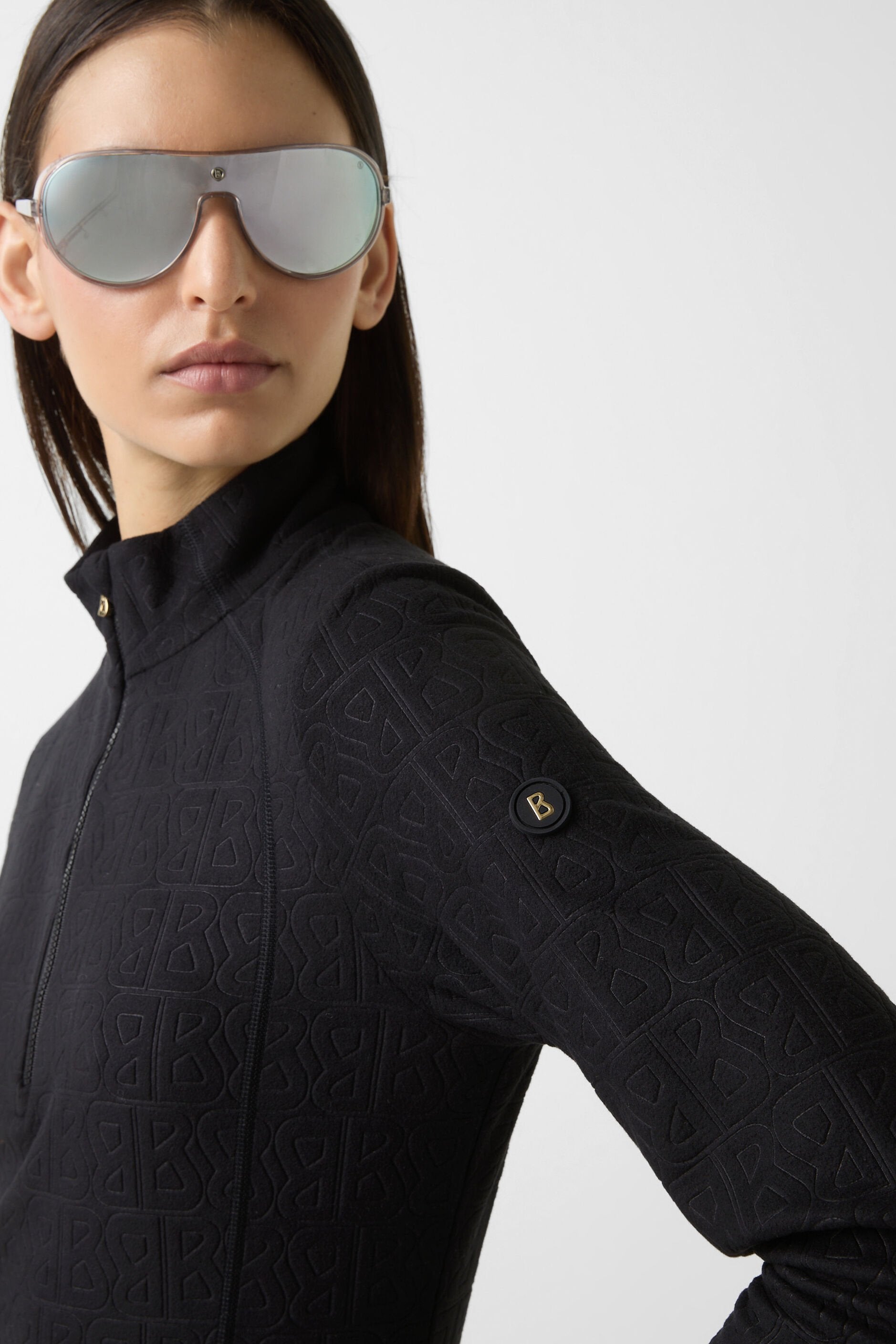 Czarny golf narciarski z zamkiem 1/2 MEDITA2