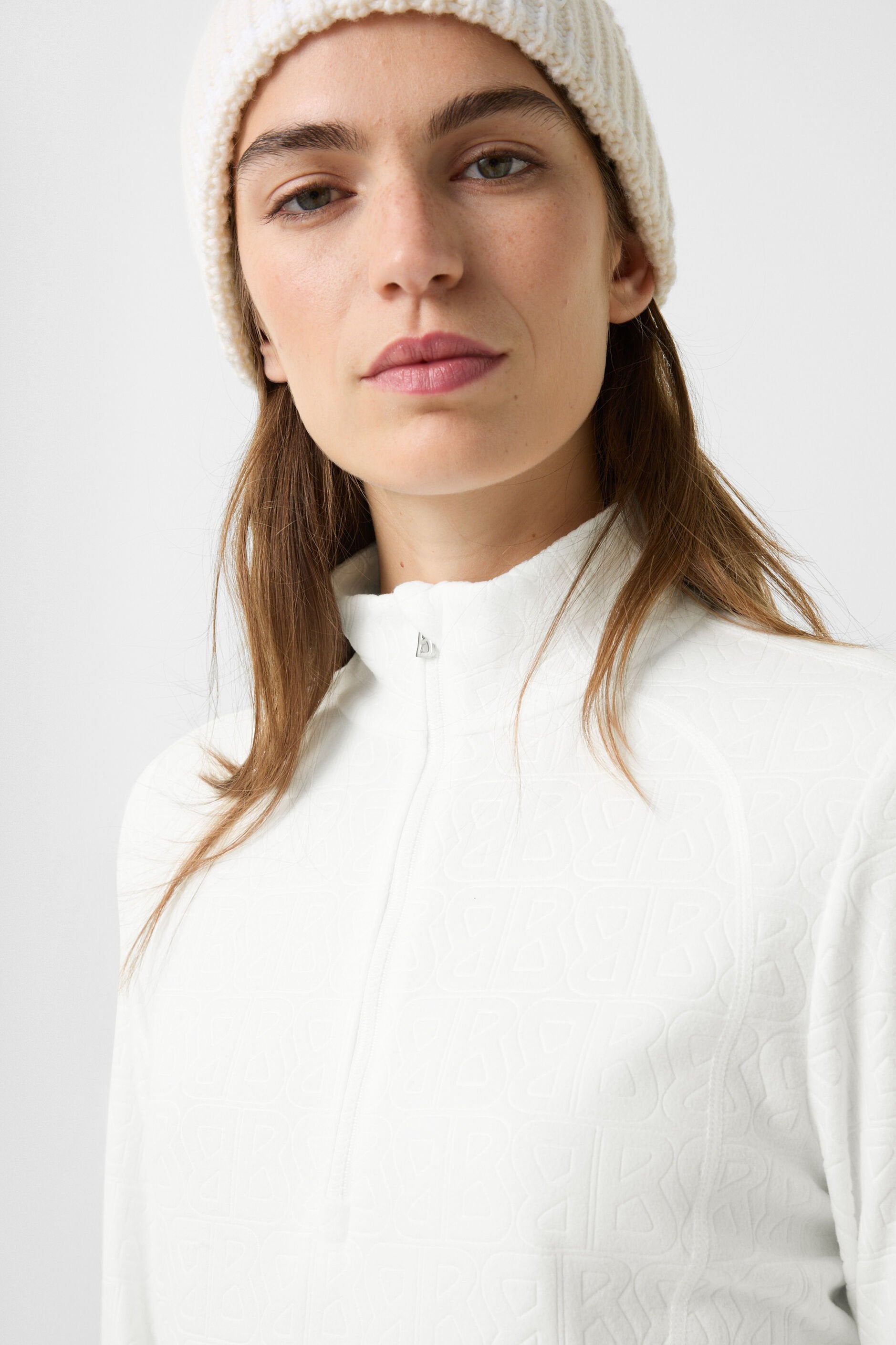 Biały golf narciarski z zamkiem 1/2 MEDITA2