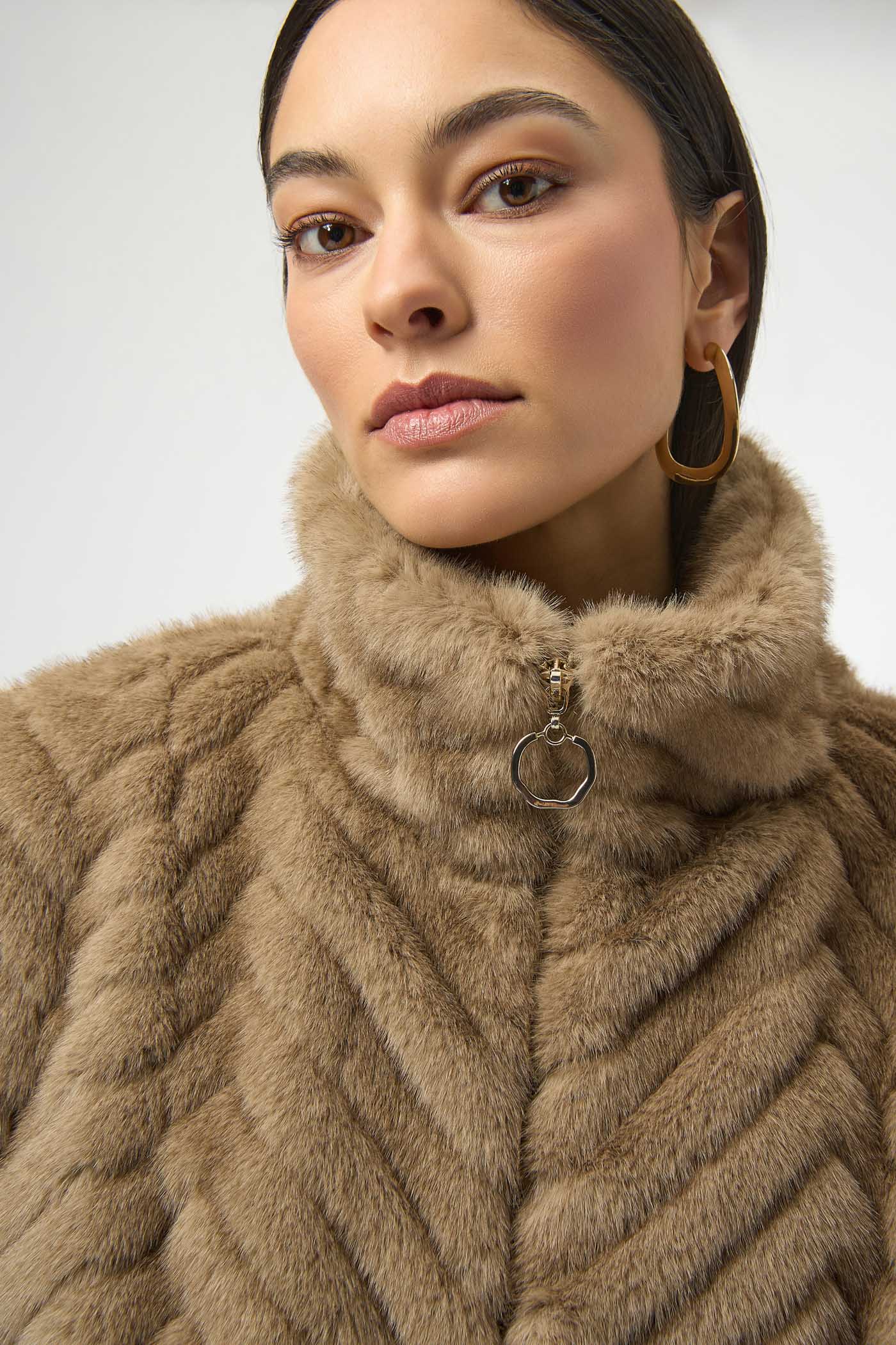 Brązowa kamizelka Faux Fur