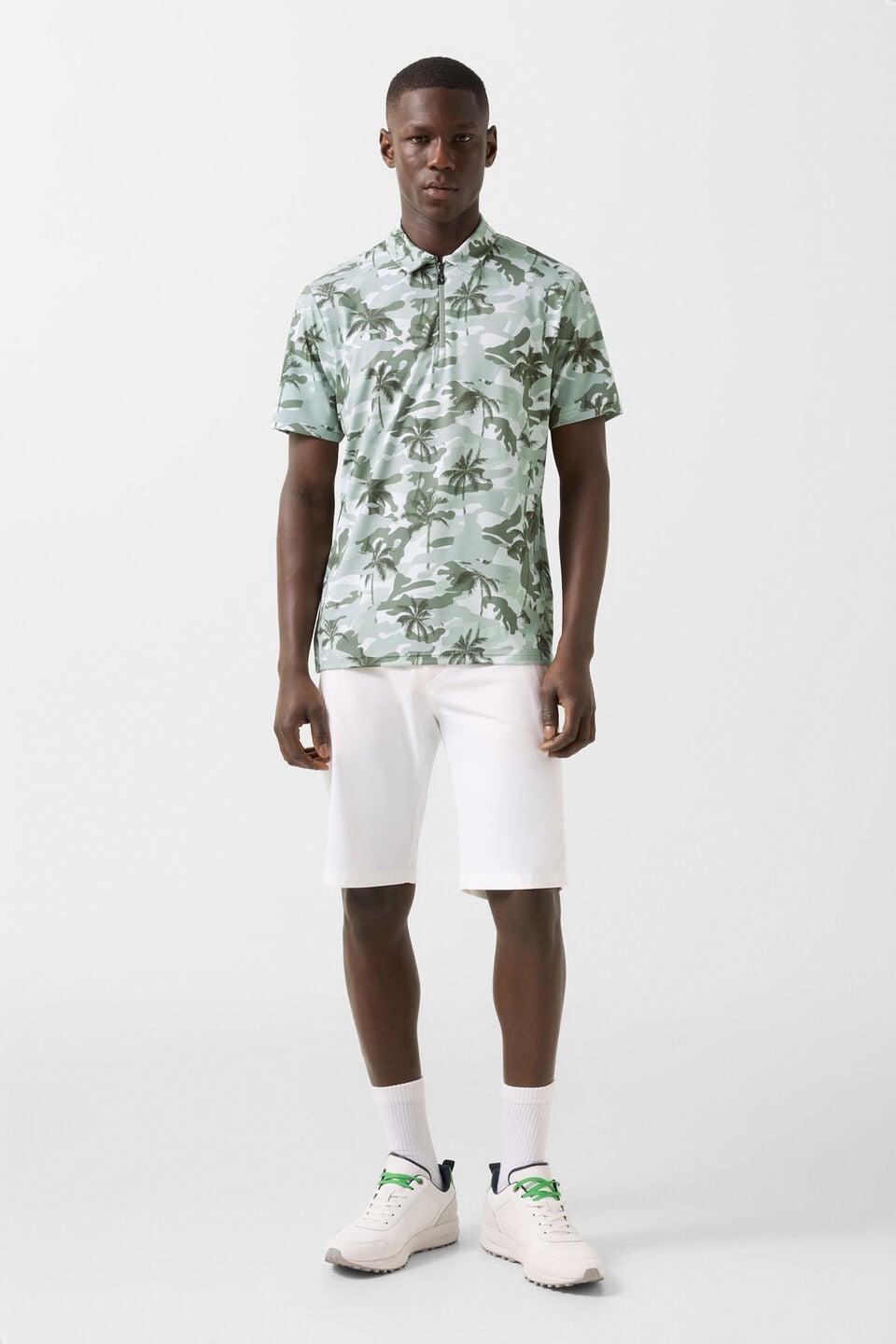 Green TARON functional polo shirt