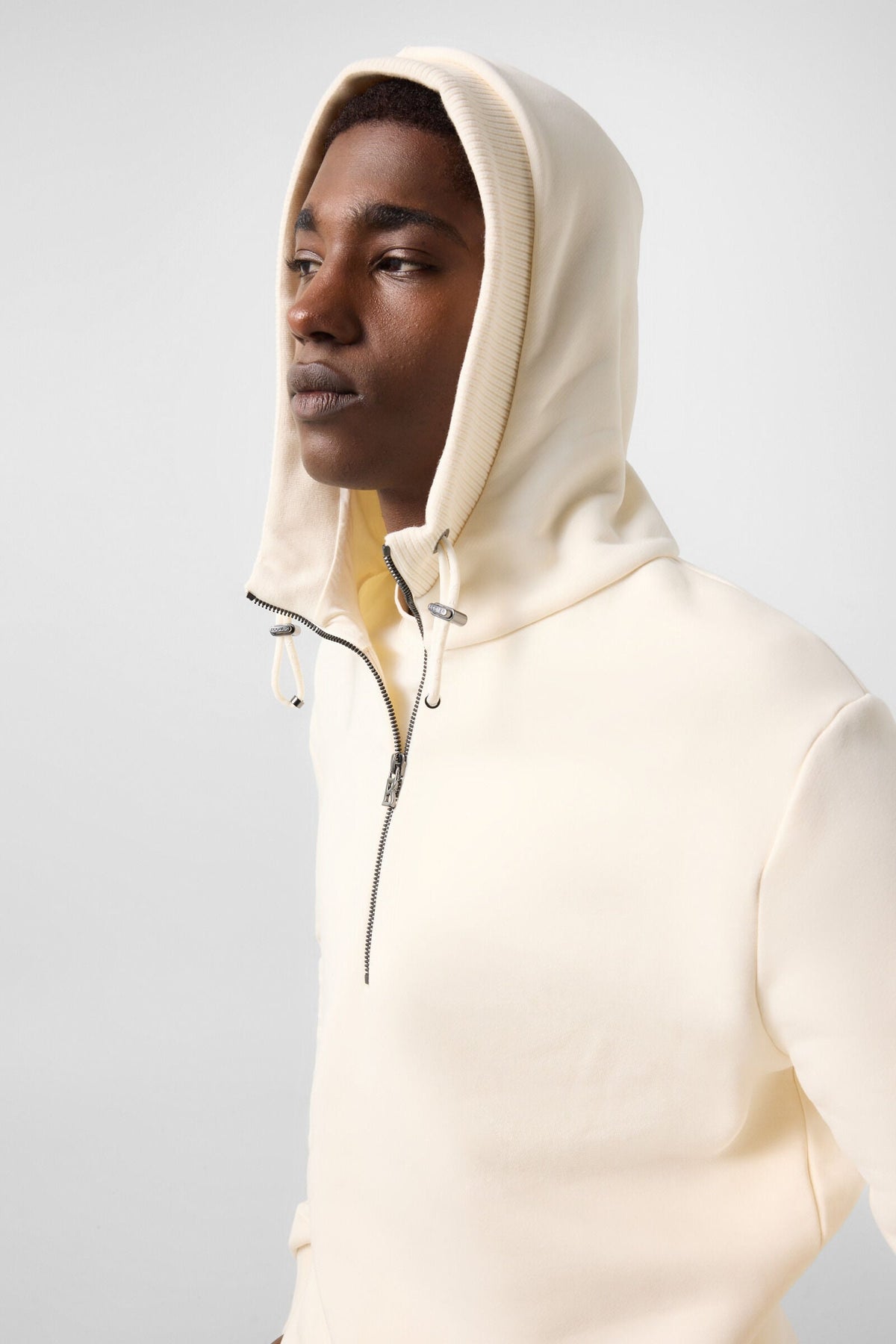 Kremowa bluza z kapturem WALKER