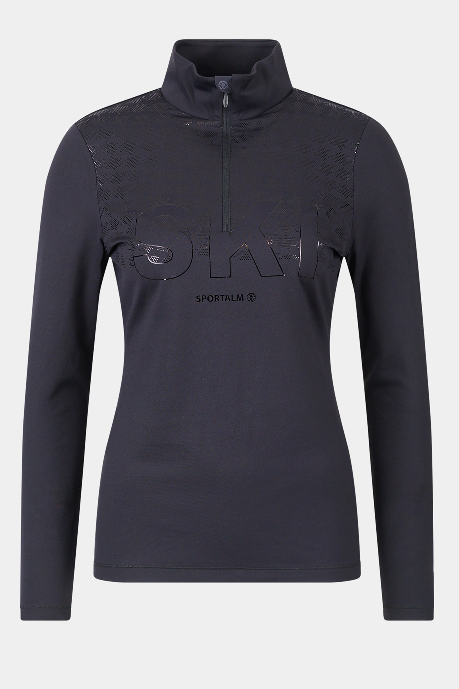 Czarny golf 1/2 zip Mons NE