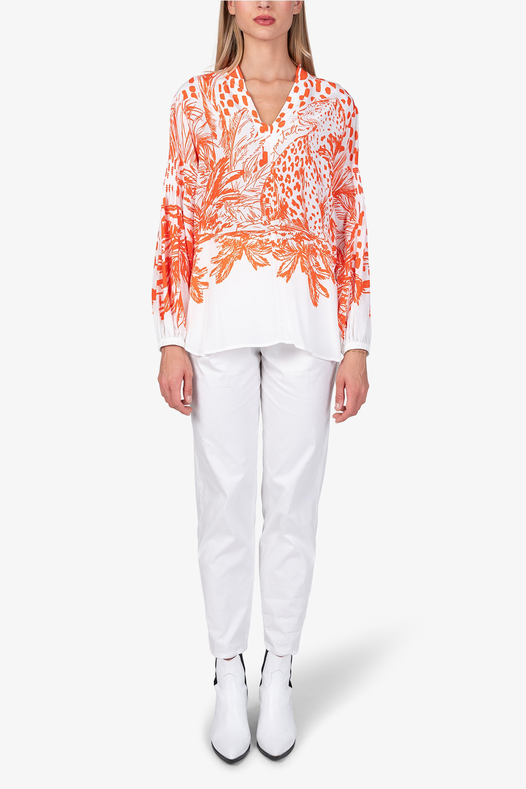 Czerwona bluzka z wiskozy Vragen