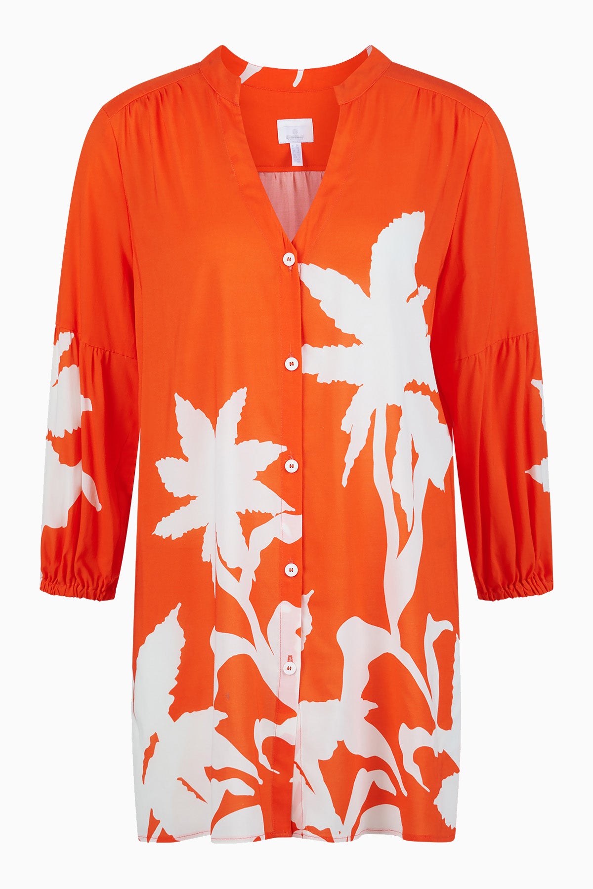 Czerwona bluzka długa z wiskozy Vadali