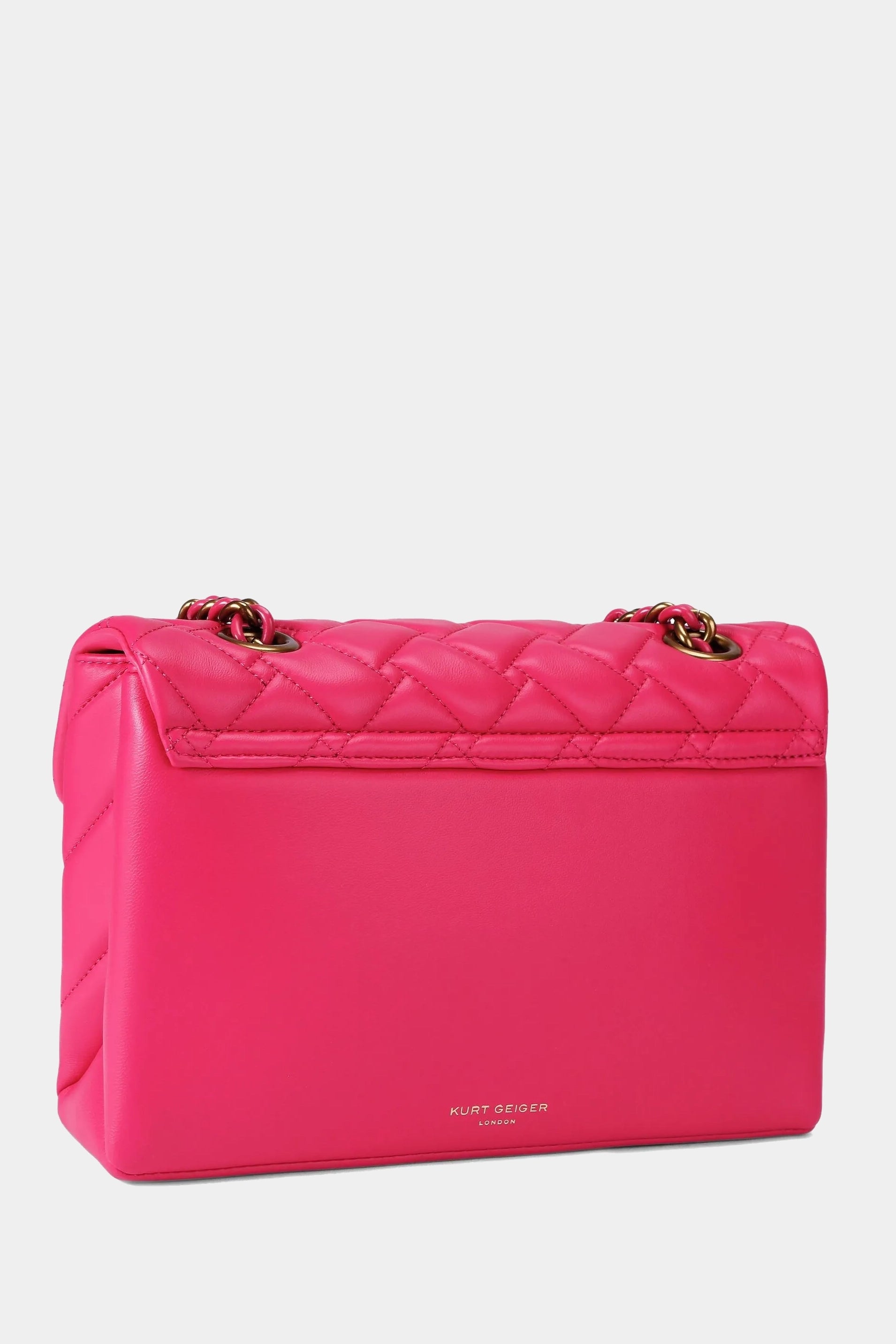 Różowa zamszowa torebka Leather Mini Kensington