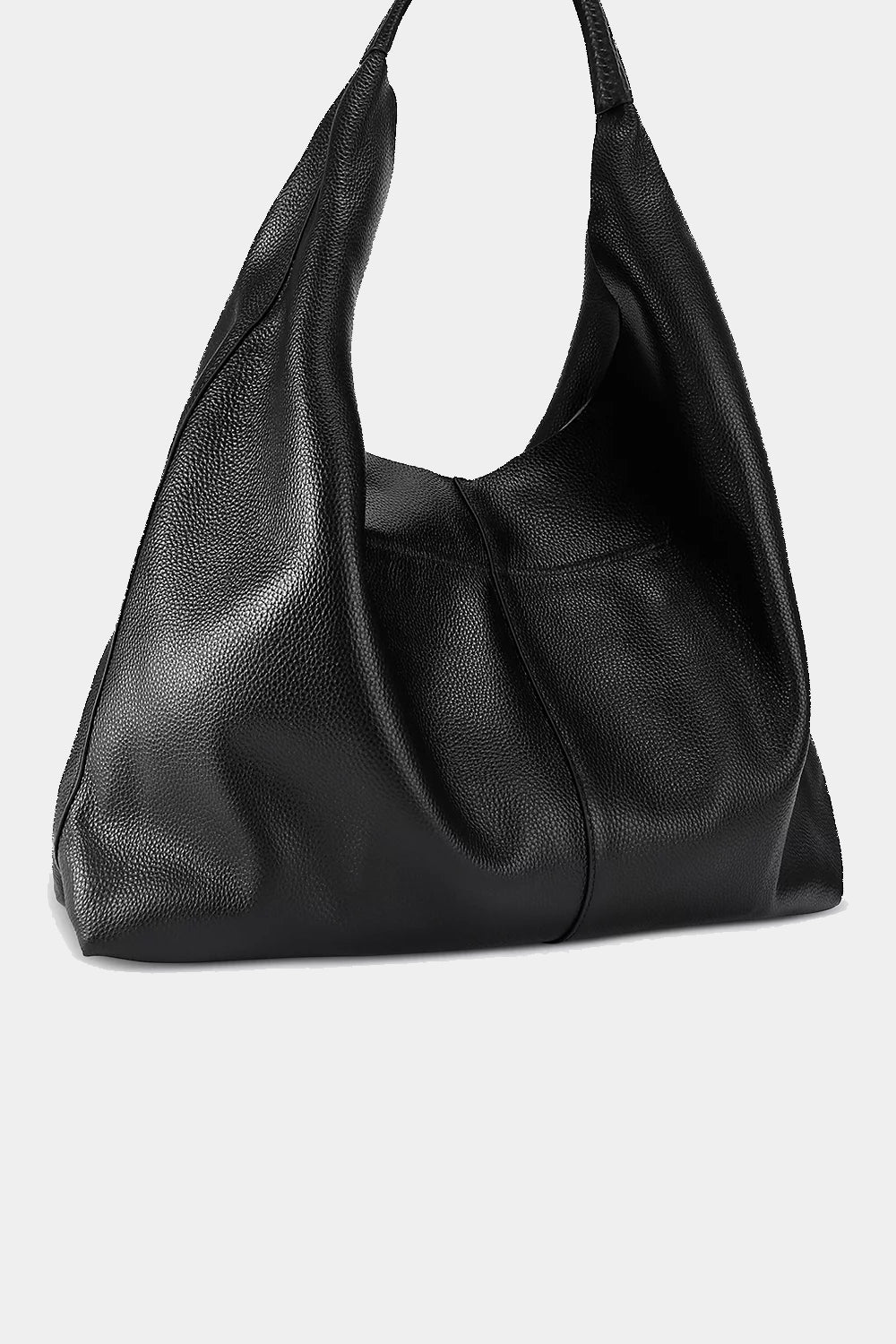 Czarna skórzana torebka Chelsea Lg Slouch Hobo