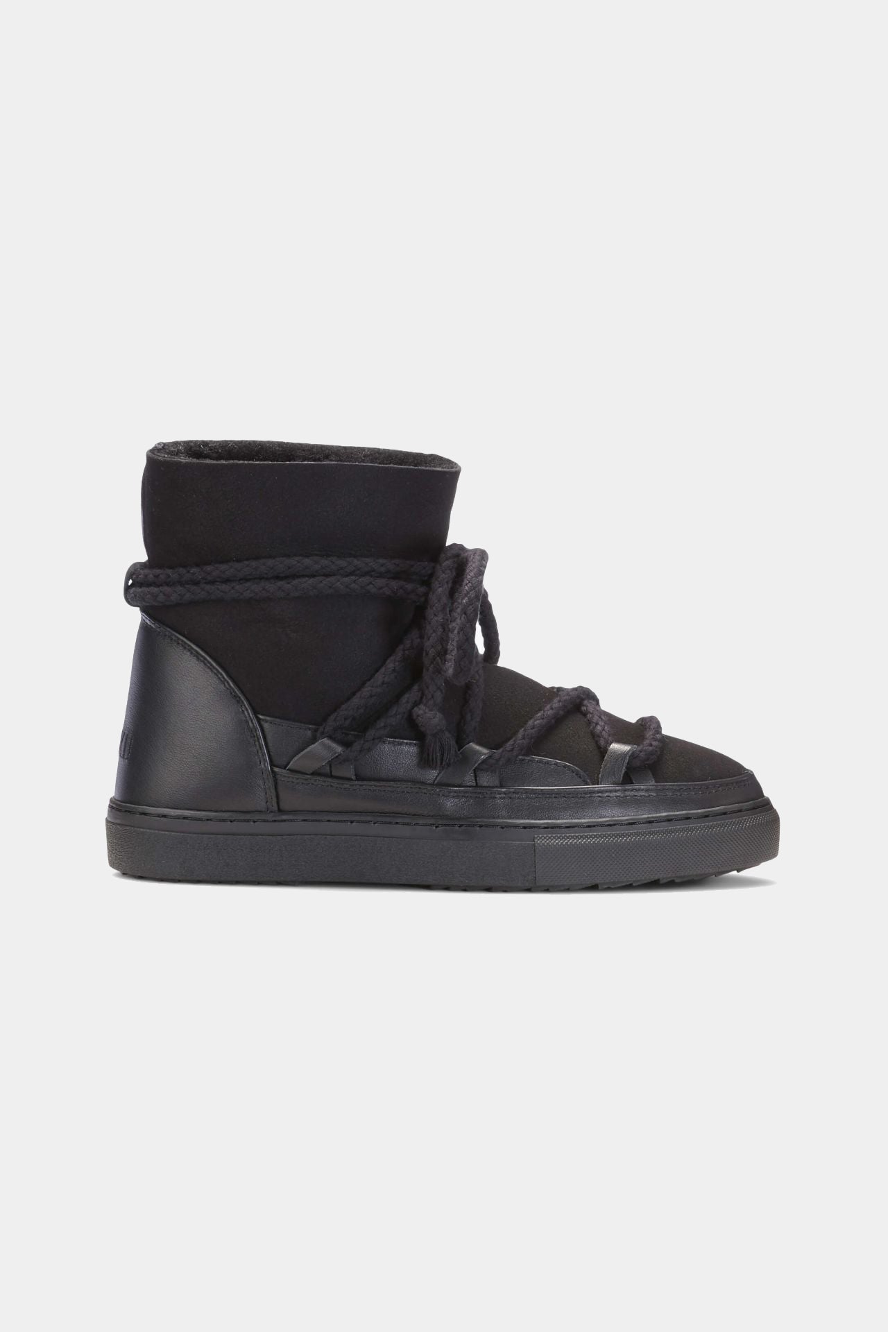 Czarne skórzane buty zimowe Classic