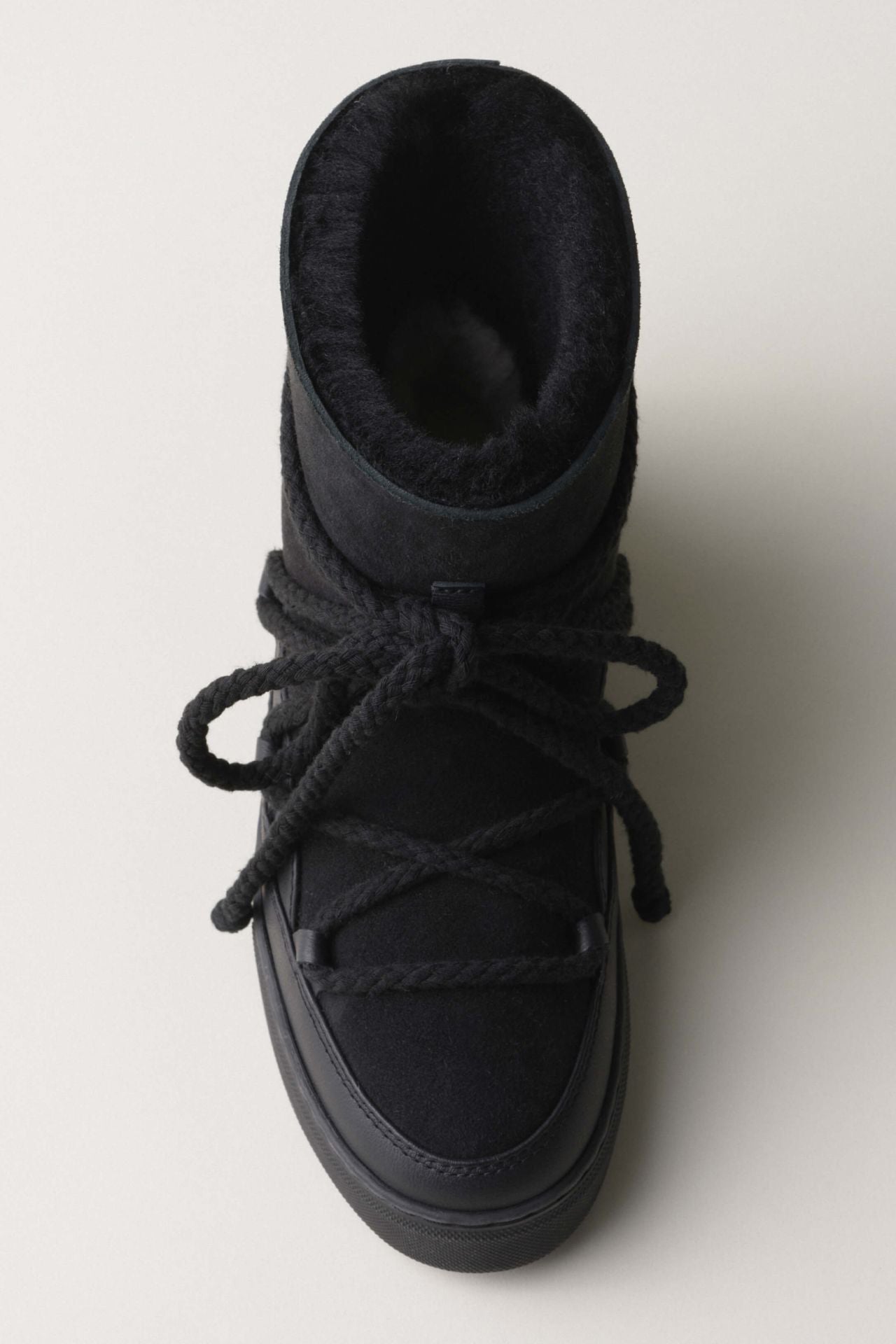Czarne skórzane buty zimowe Classic