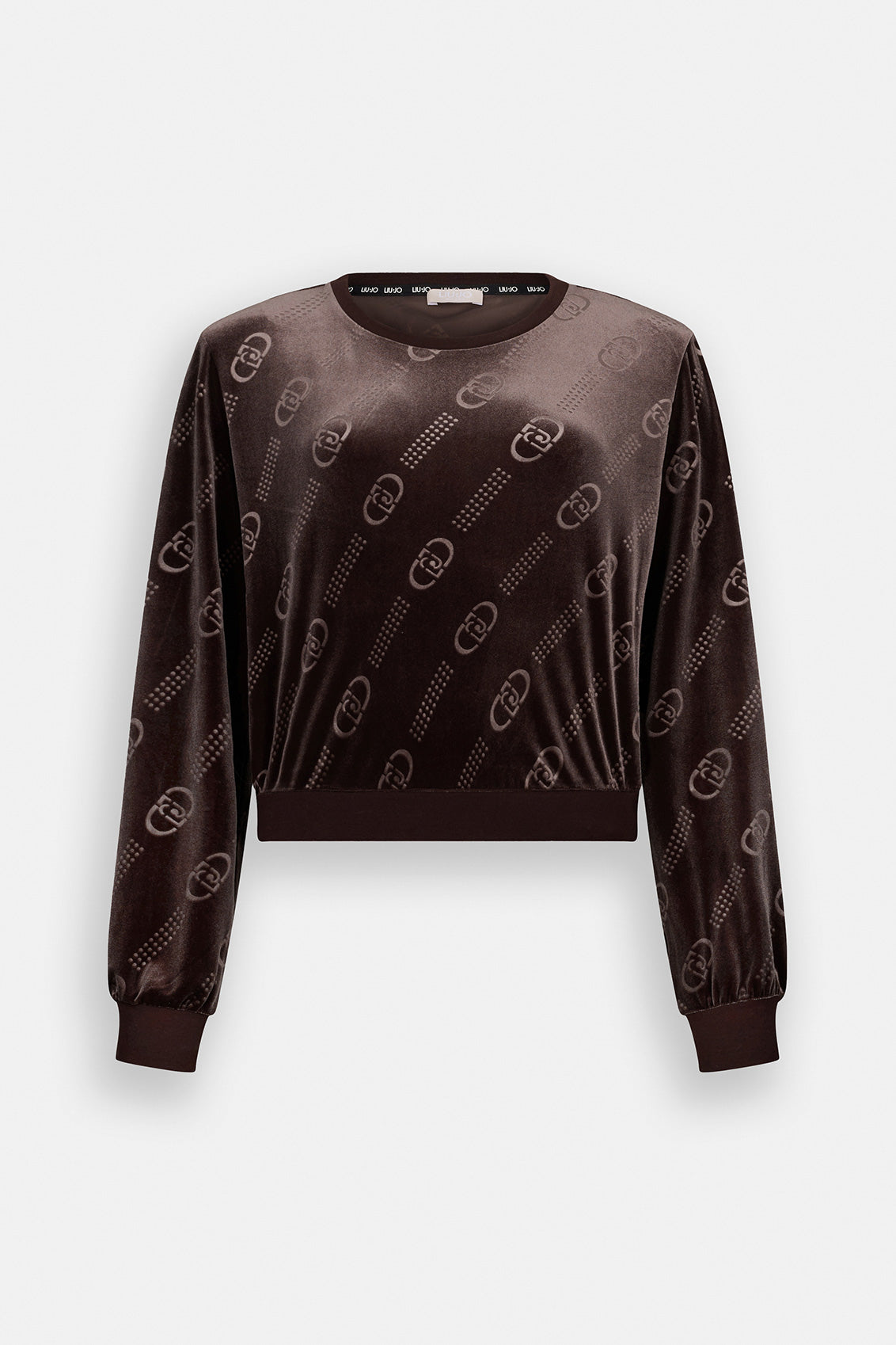 Czekoladowa bluza w logotypy
