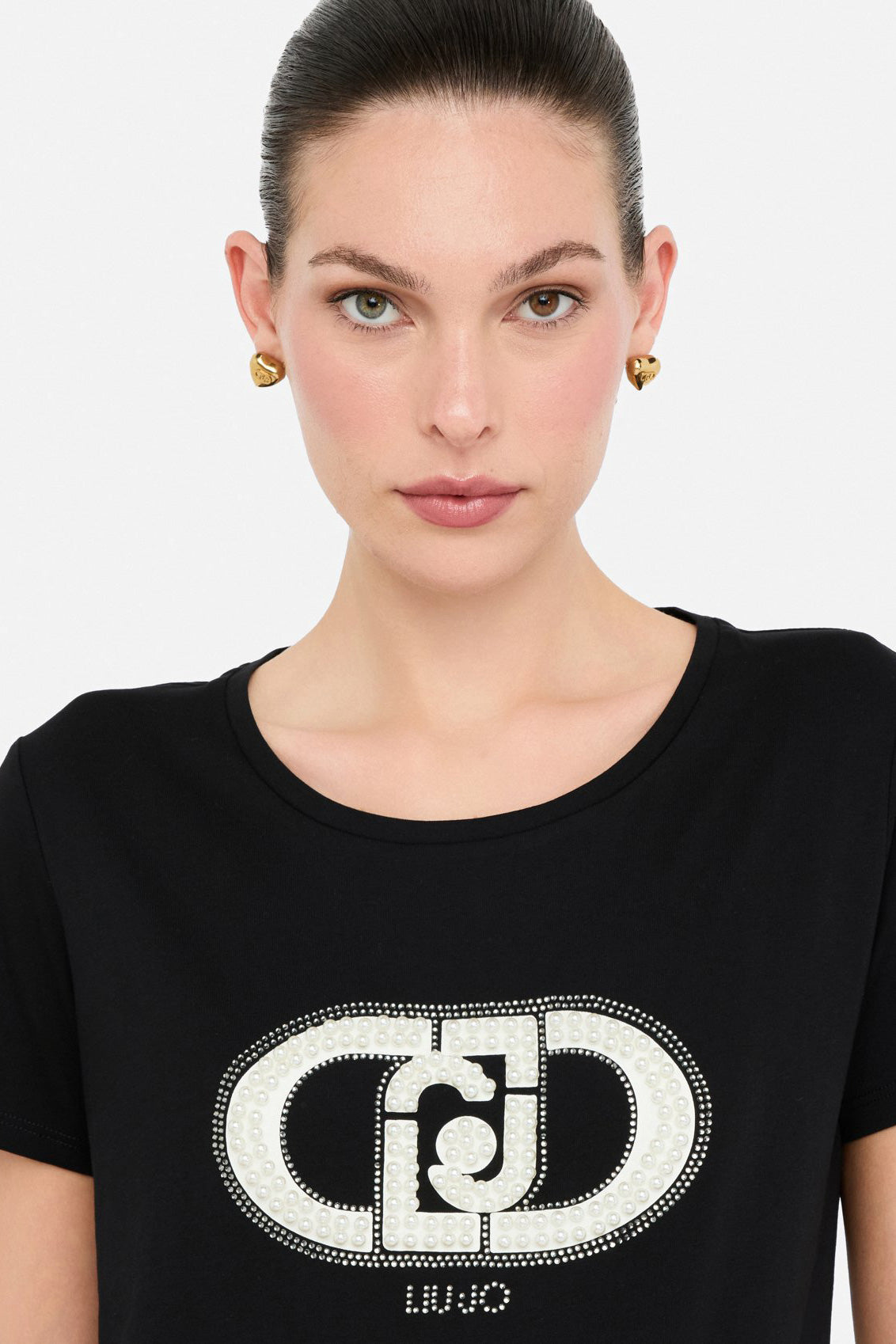 Czarny t-shirt damski