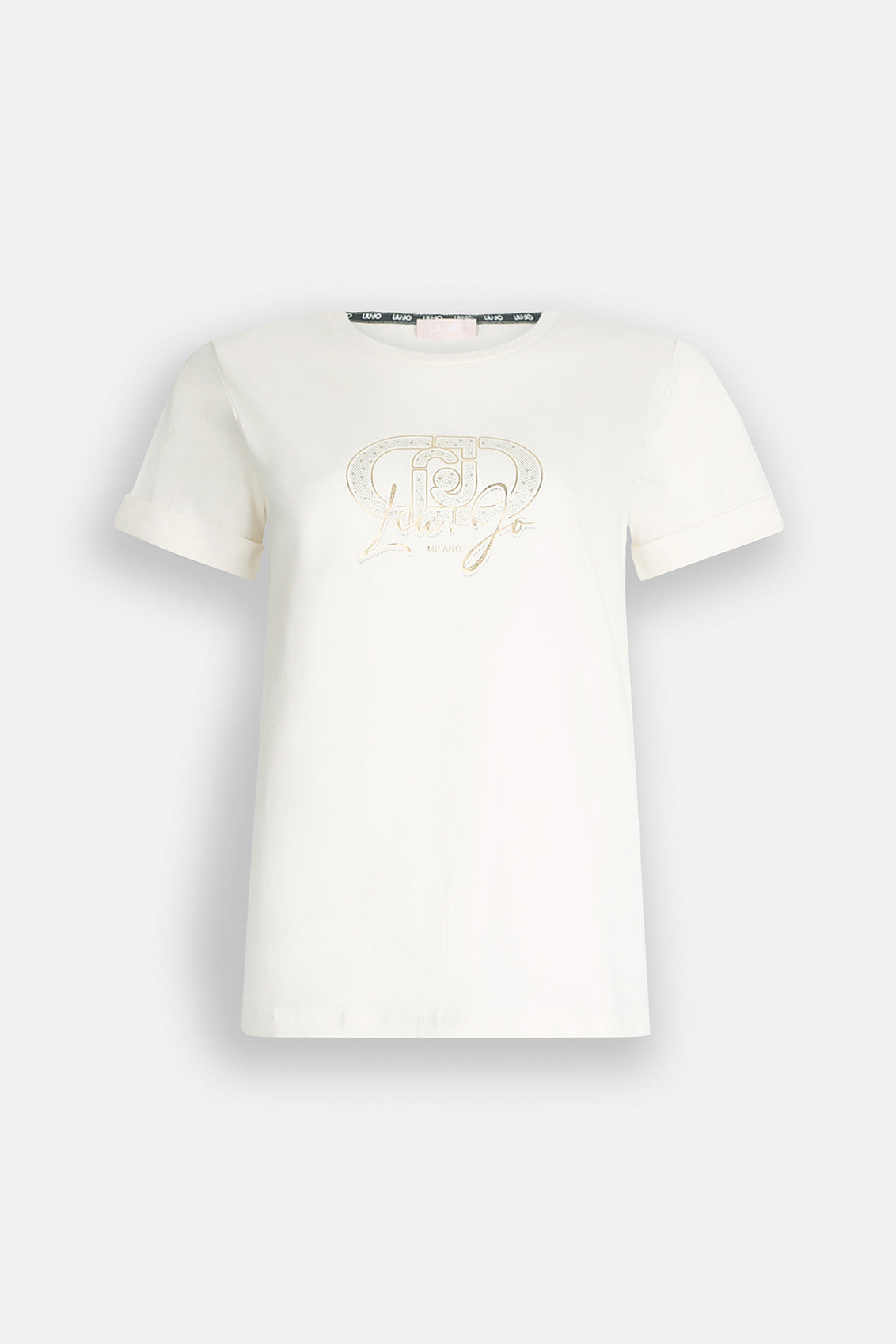 Kremowy t-shirt damski