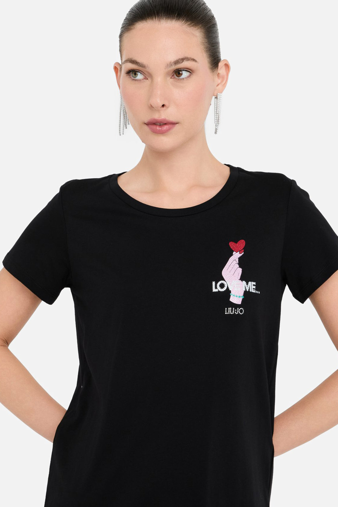 Czarny t-shirt damski