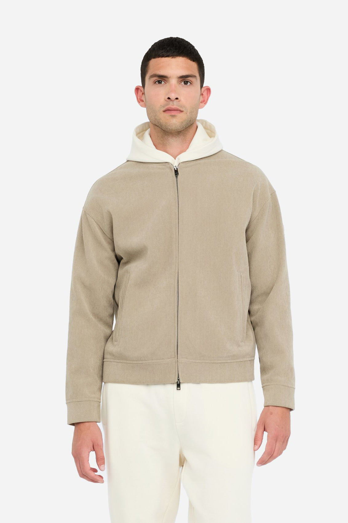 Cream bomber jacket