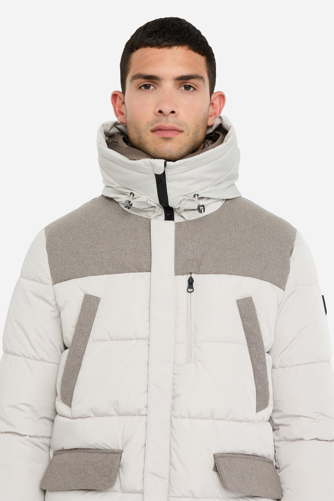Men's gray parka