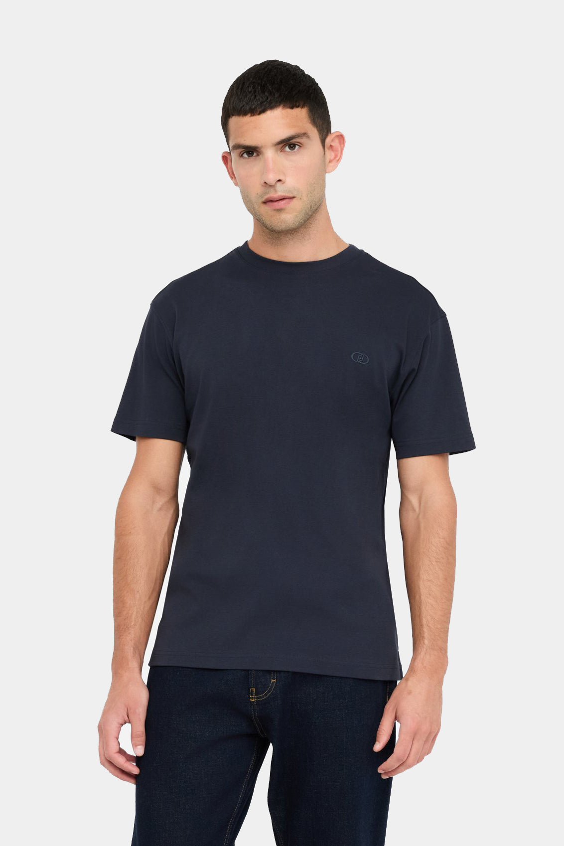 Navy blue cotton t-shirt