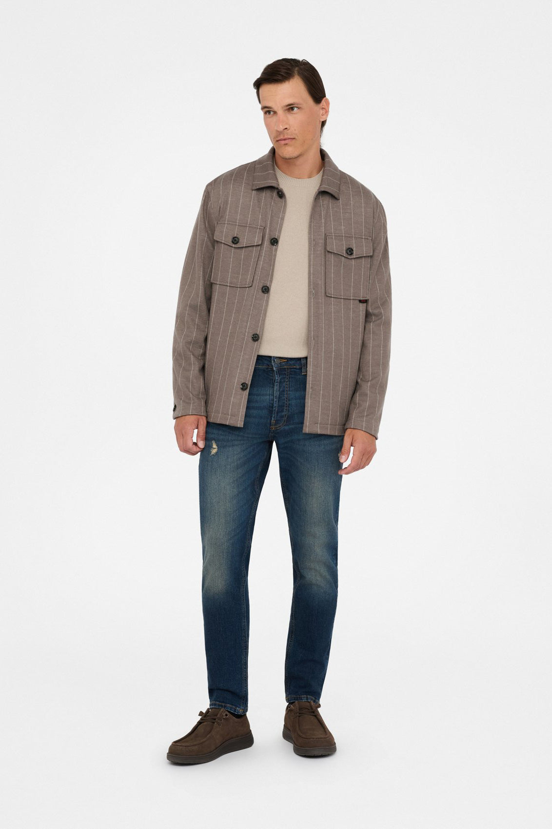 Brown wool shirt