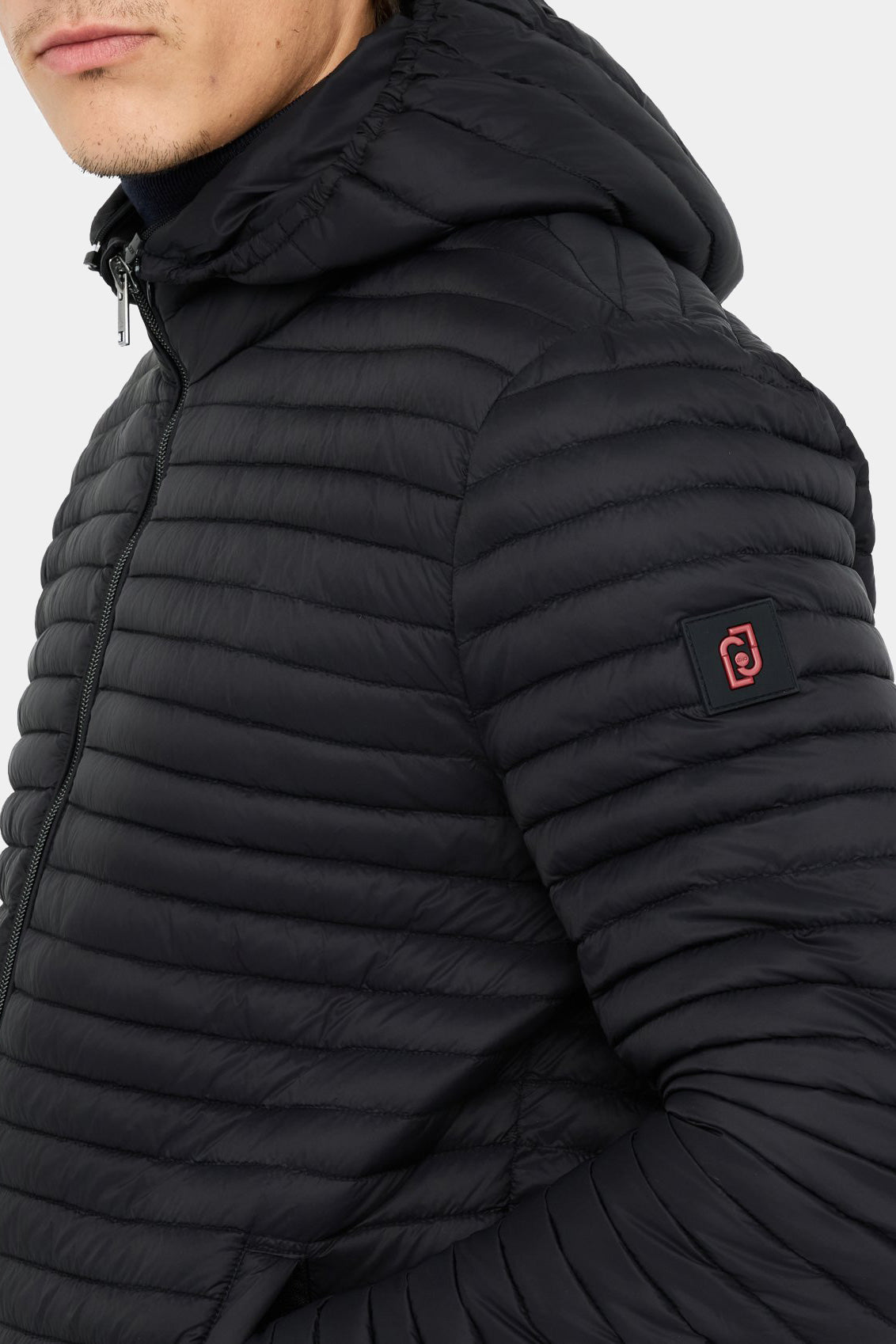 Black quilted jacket