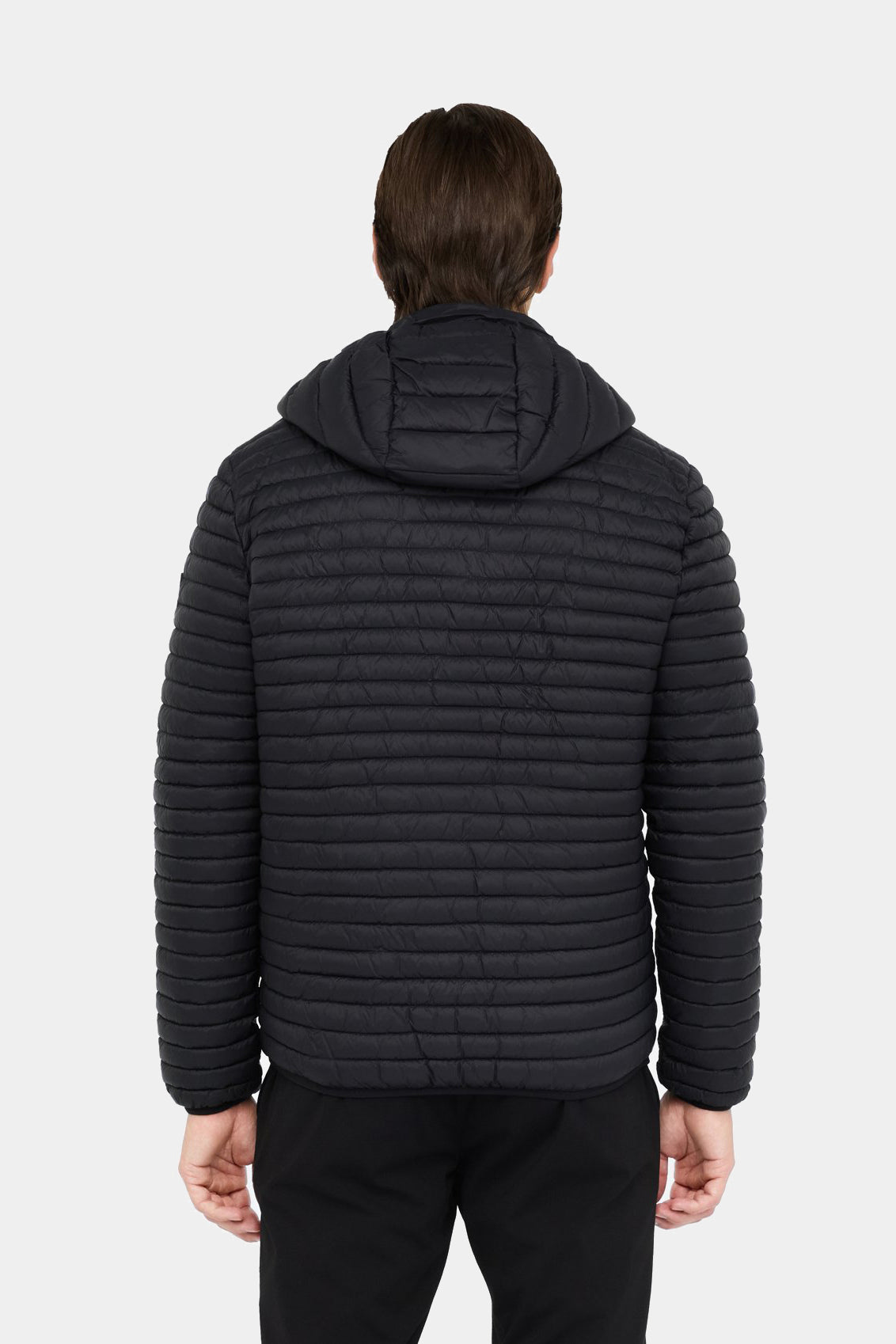 Black quilted jacket