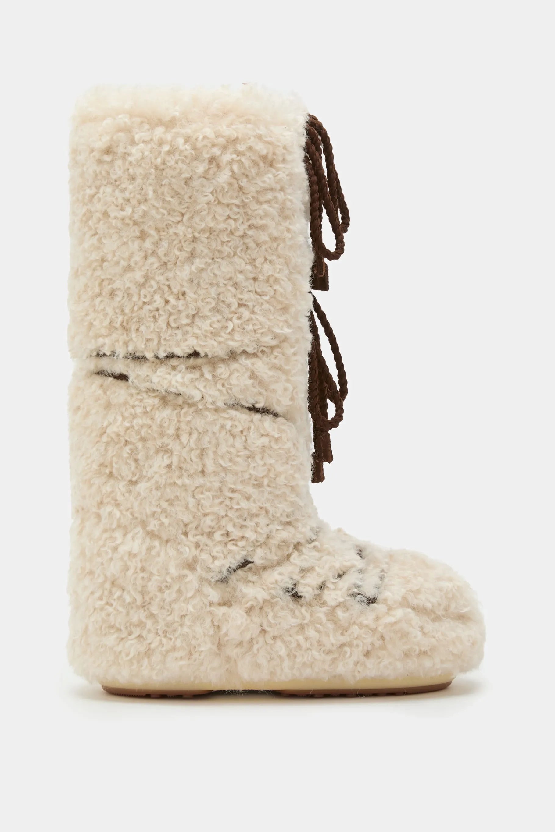 Kremowe śniegowce MB ICON CURLY EXTRA