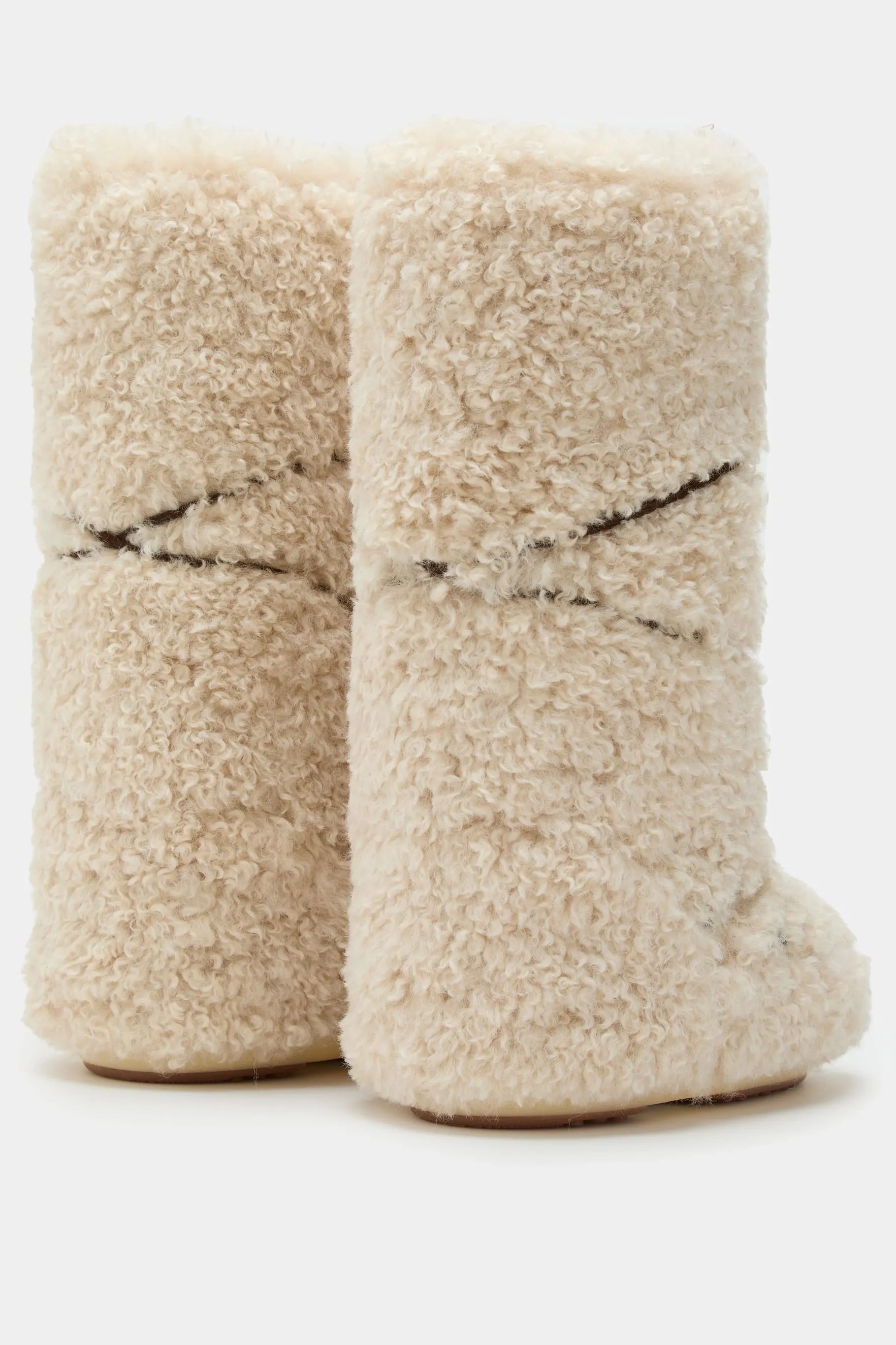 Kremowe śniegowce MB ICON CURLY EXTRA